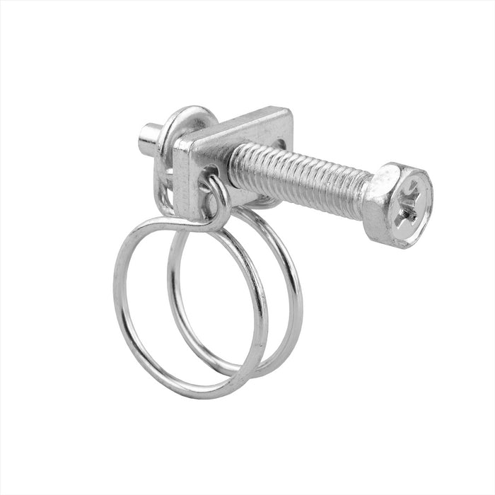 KCT Universal Double Wire Hose Clips Pipe Screw Clamps for All Types of Hose