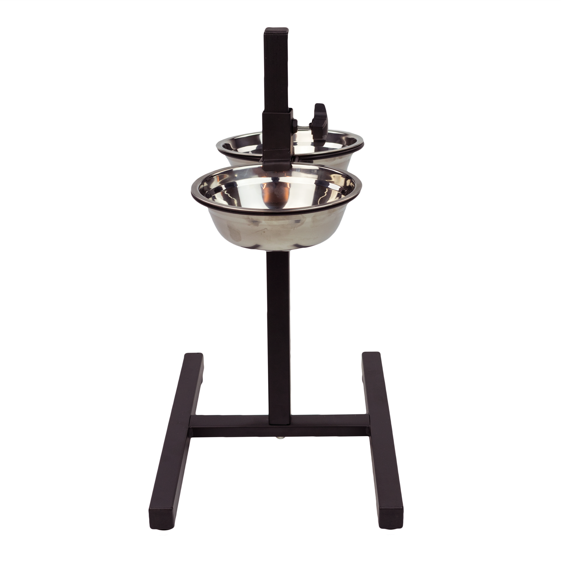 KCT Adjustable Height Pet Dog Feeding Stand with 2 Bowls - Medium