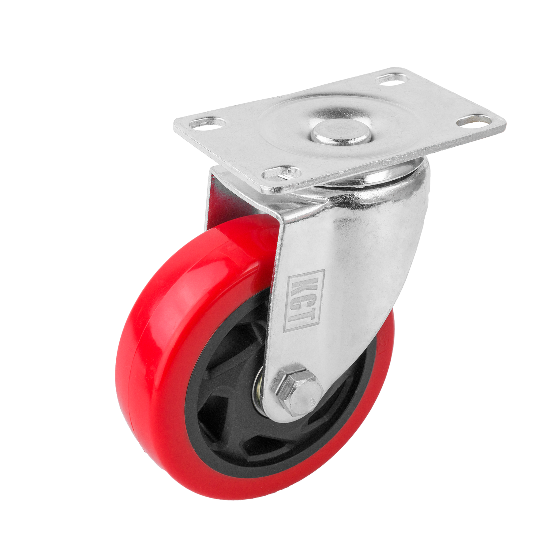 KCT Heavy Duty 100mm Castor Wheels with Brakes - 4 Pack
