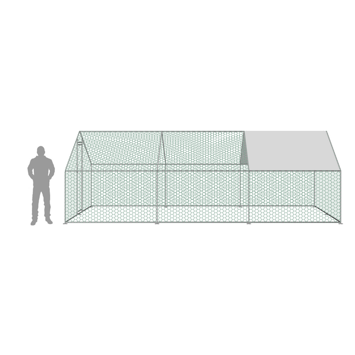 KCT 6x3m Walk In Galvanised Chicken Pet Run