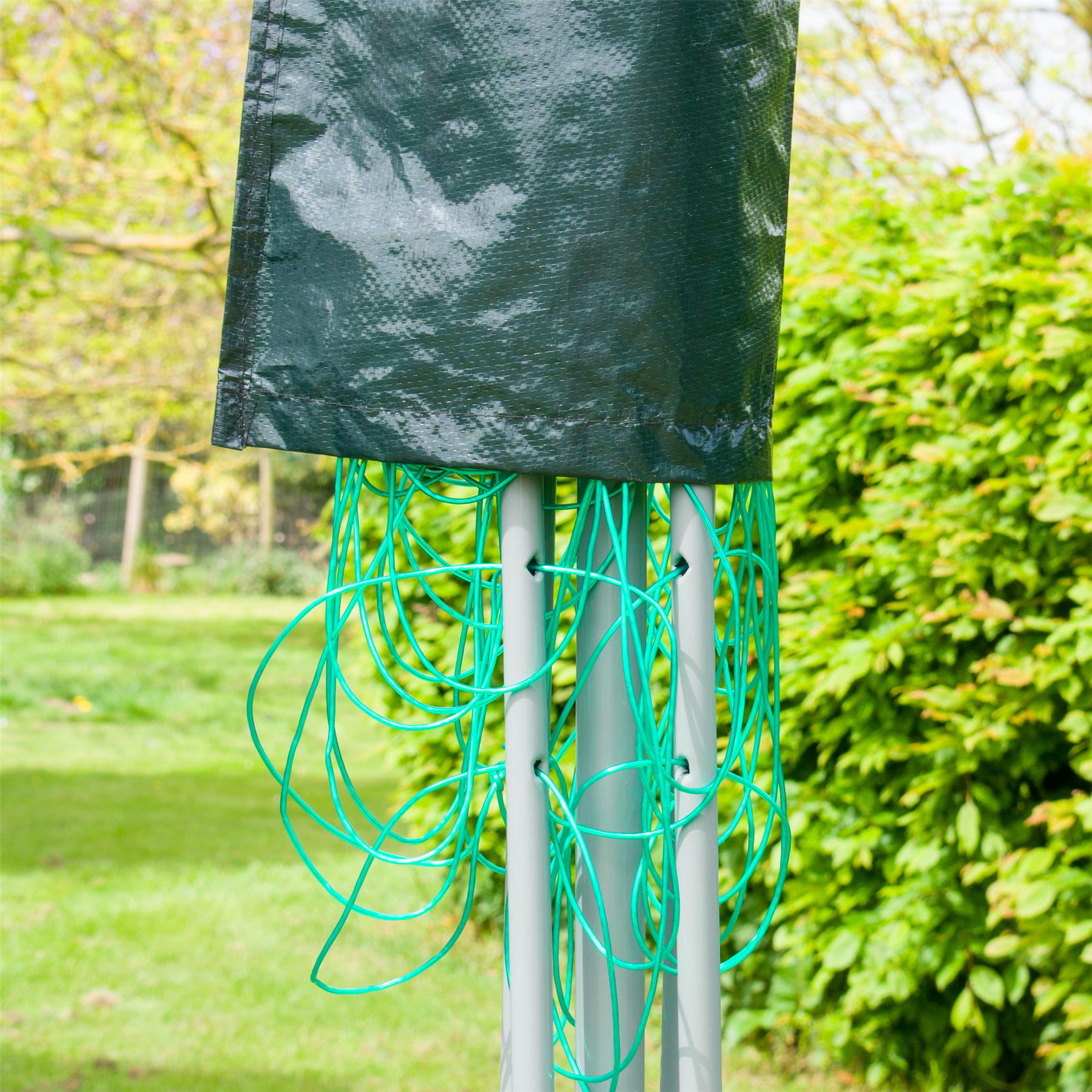 KCT Green Waterproof Cover For Rotary Airer or Garden Parasol