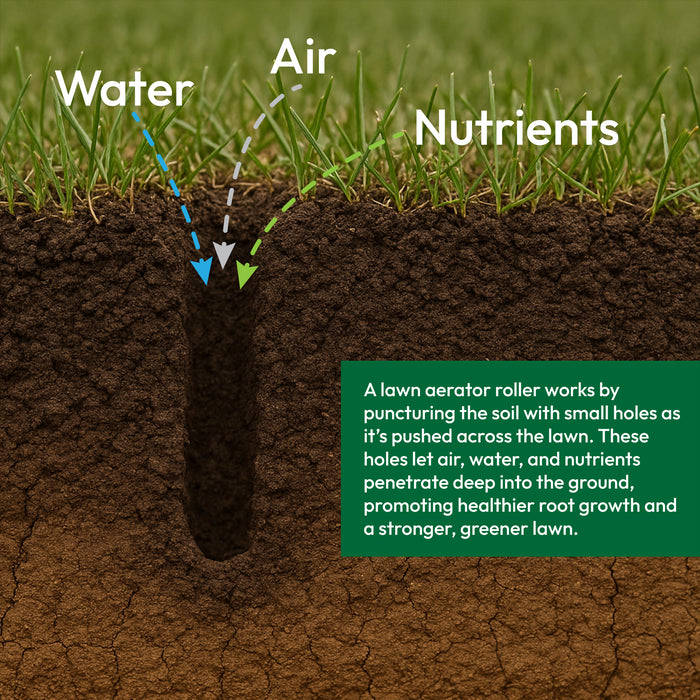 KCT Garden Spike Roller - Lawn Aerator