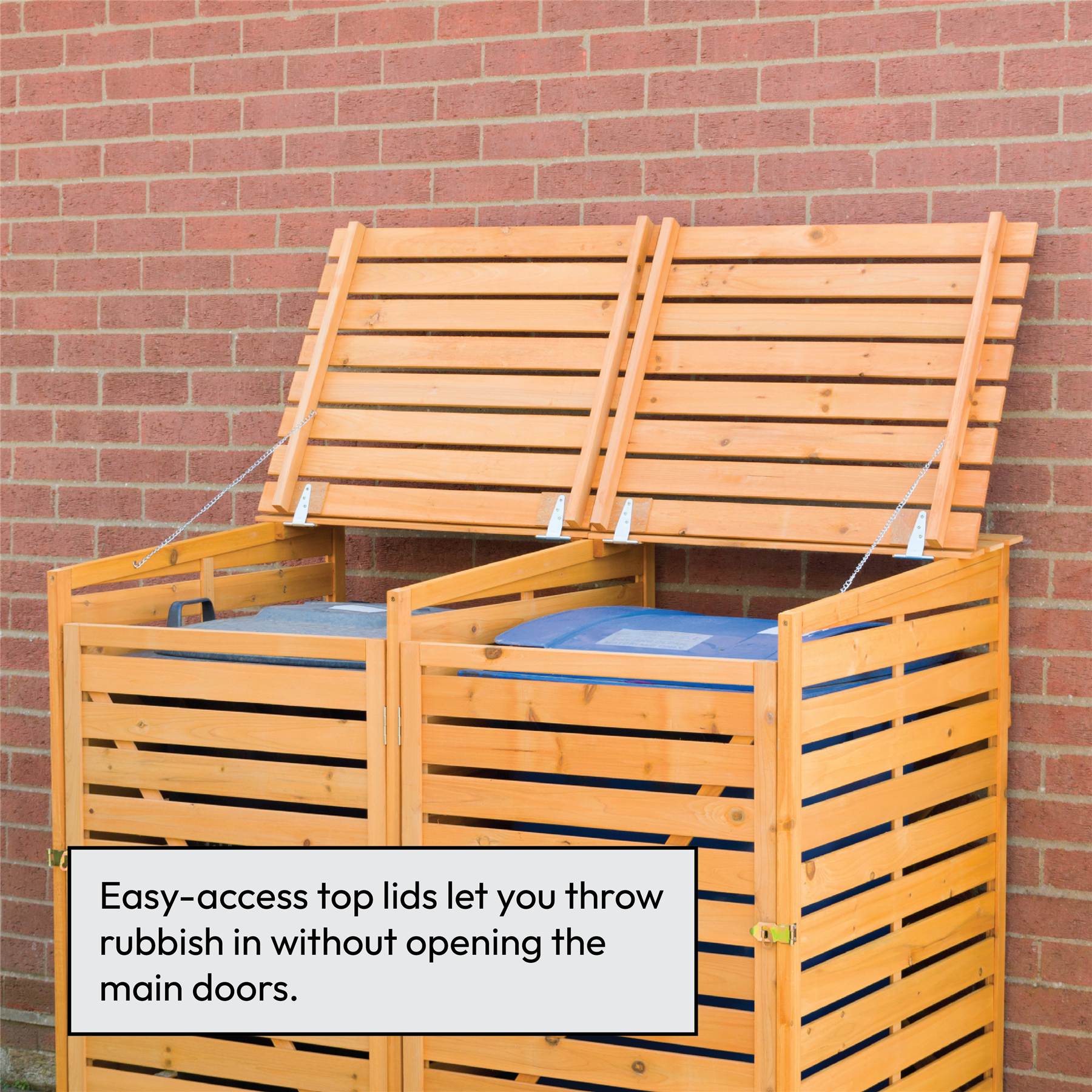 KCT Double Wheelie Bin Storage Shed