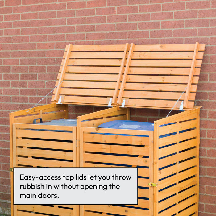 KCT Double Wheelie Bin Storage Shed