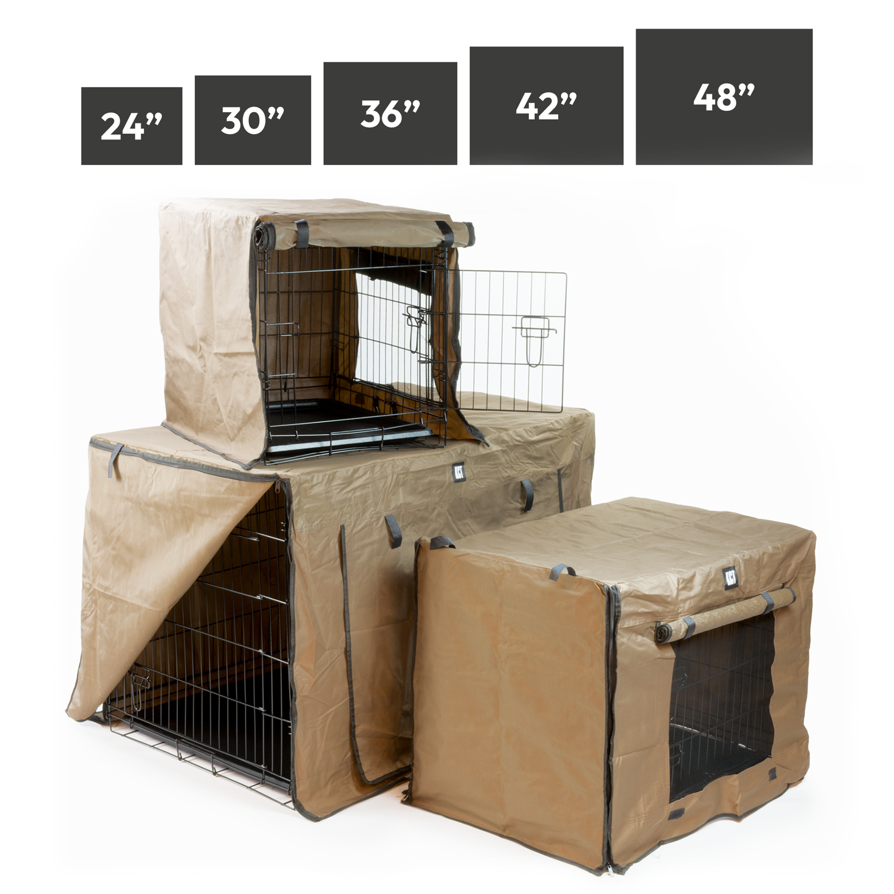 KCT Universal Pet Crate Fabric Covers - 26-49 Inch