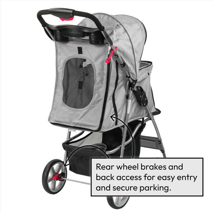 KCT Hooded Pet Stroller with Storage