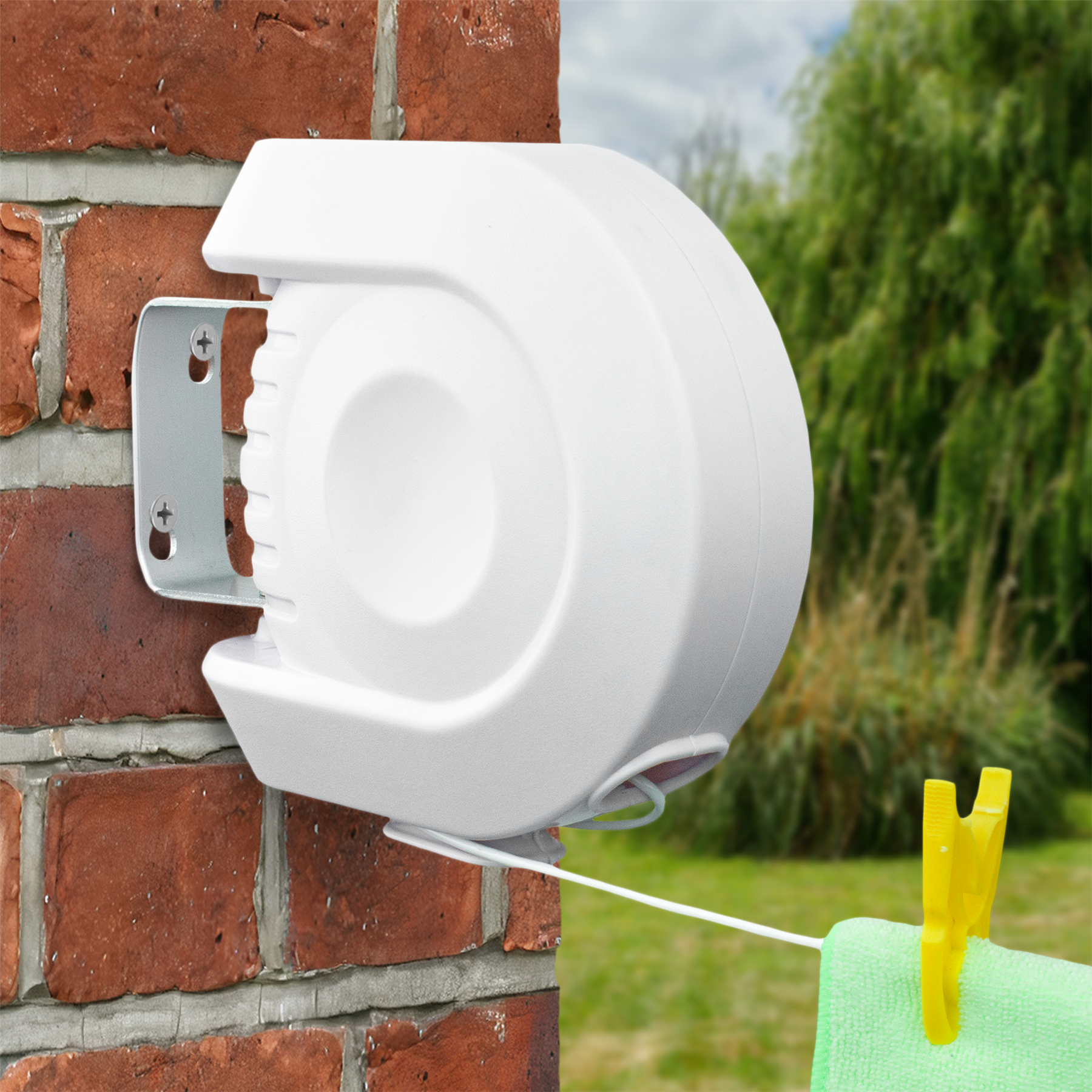 KCT Single Wall Mountable Retractable Washing Line