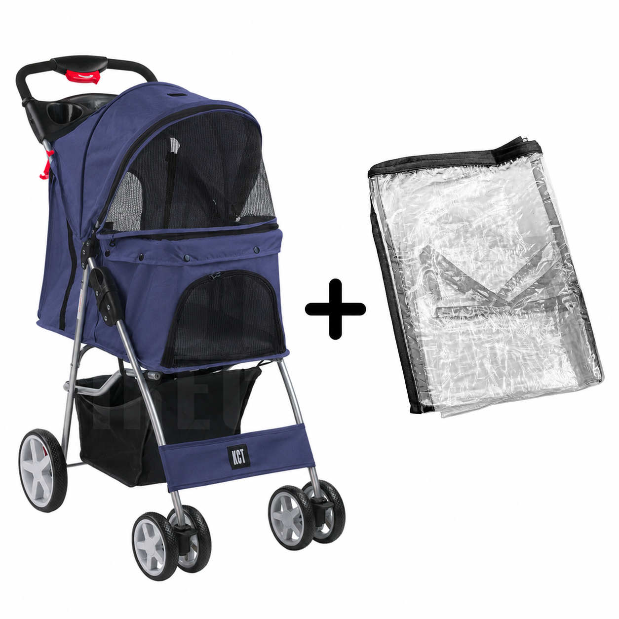 KCT Hooded Pet Stroller with Storage