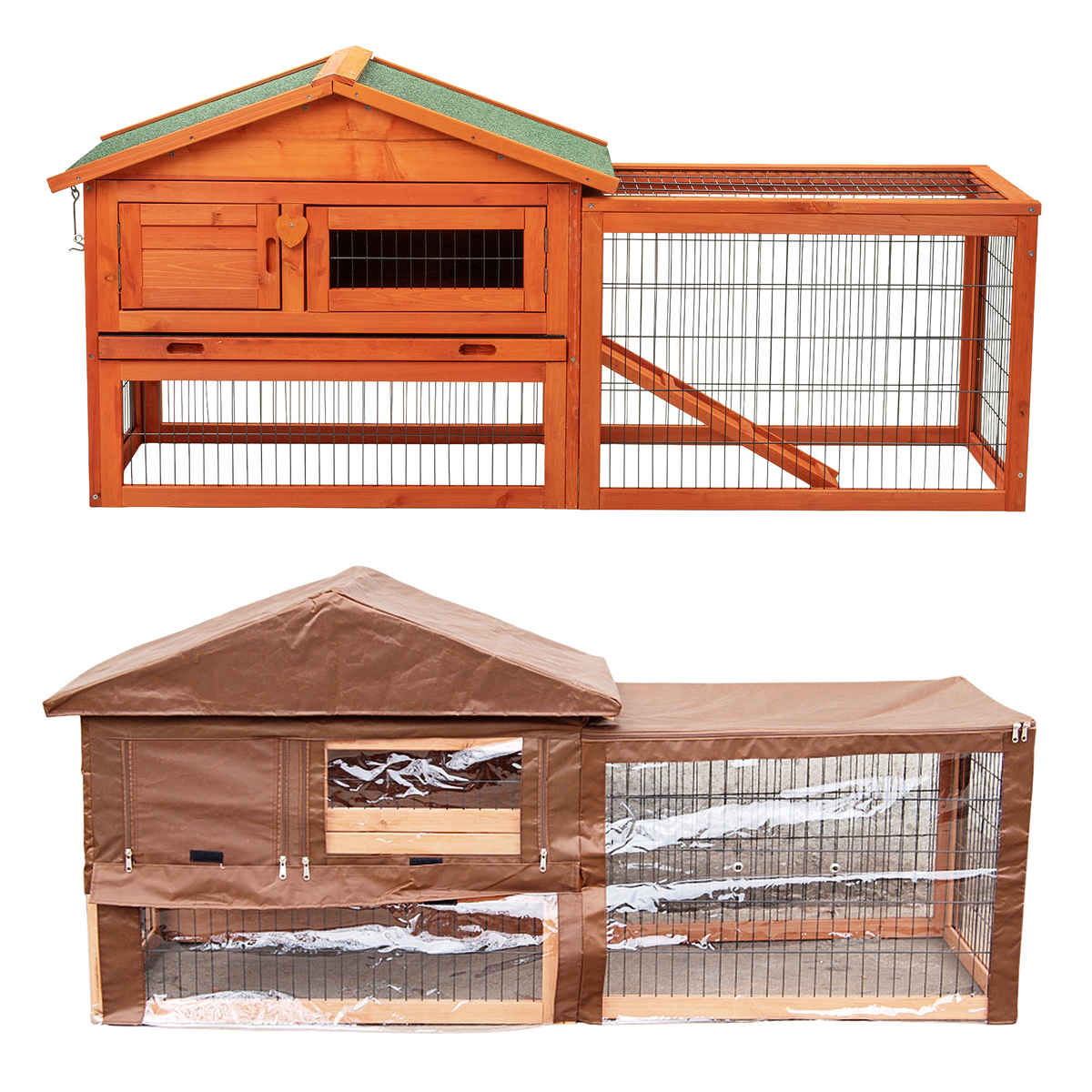 KCT Verona Rabbit Hutch Pet House with Cover — KCT Direct