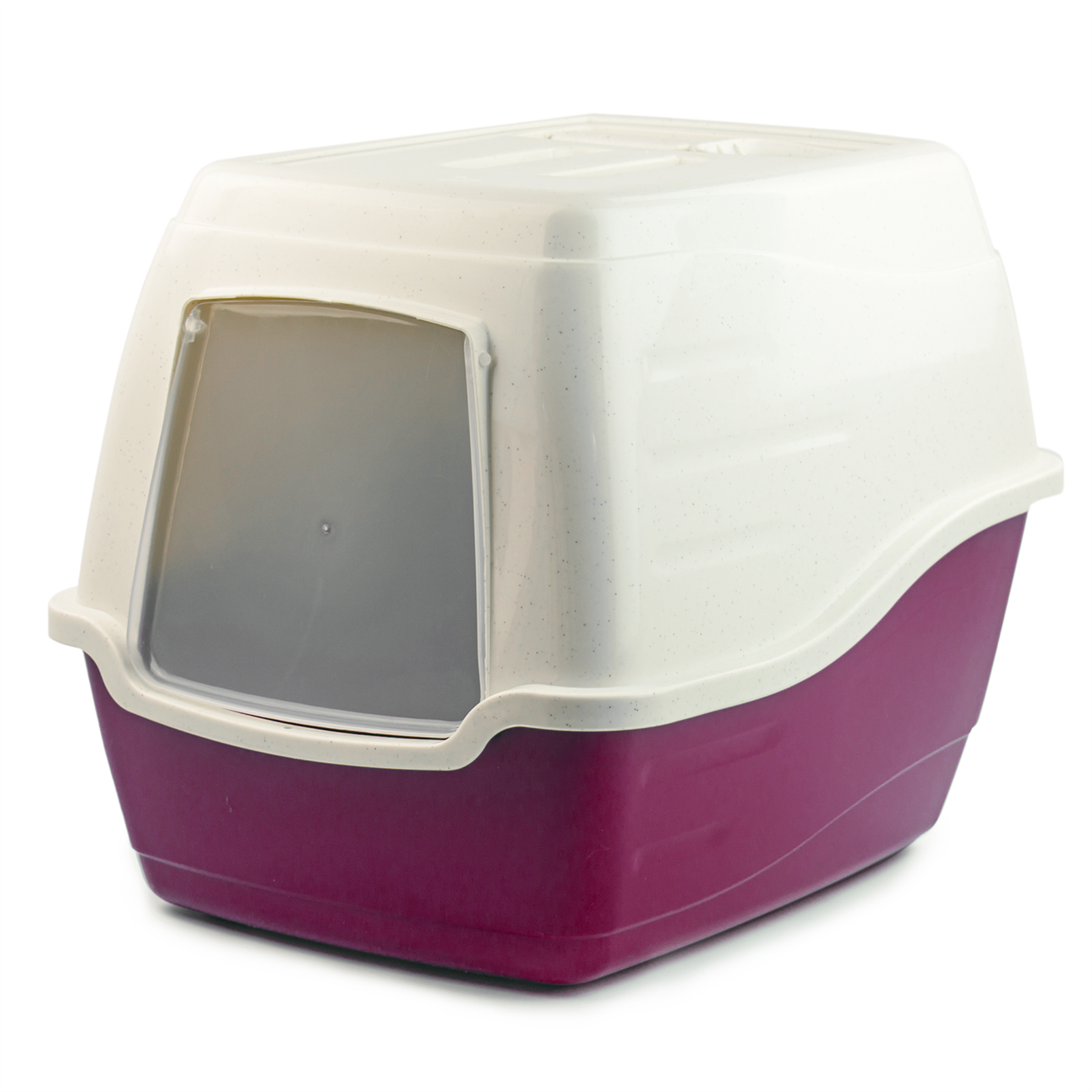 KCT Hooded Cat Litter Box/Tray - Burgundy
