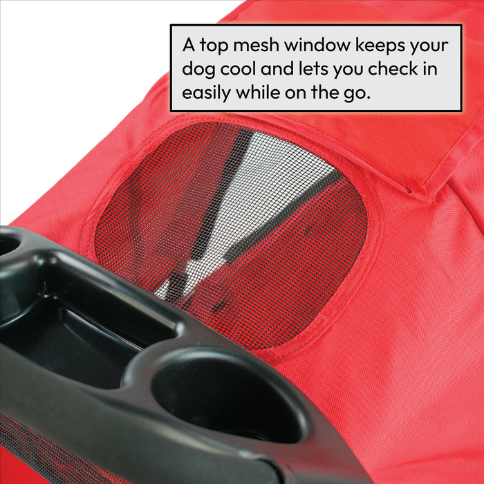 KCT Hooded Pet Stroller with Storage