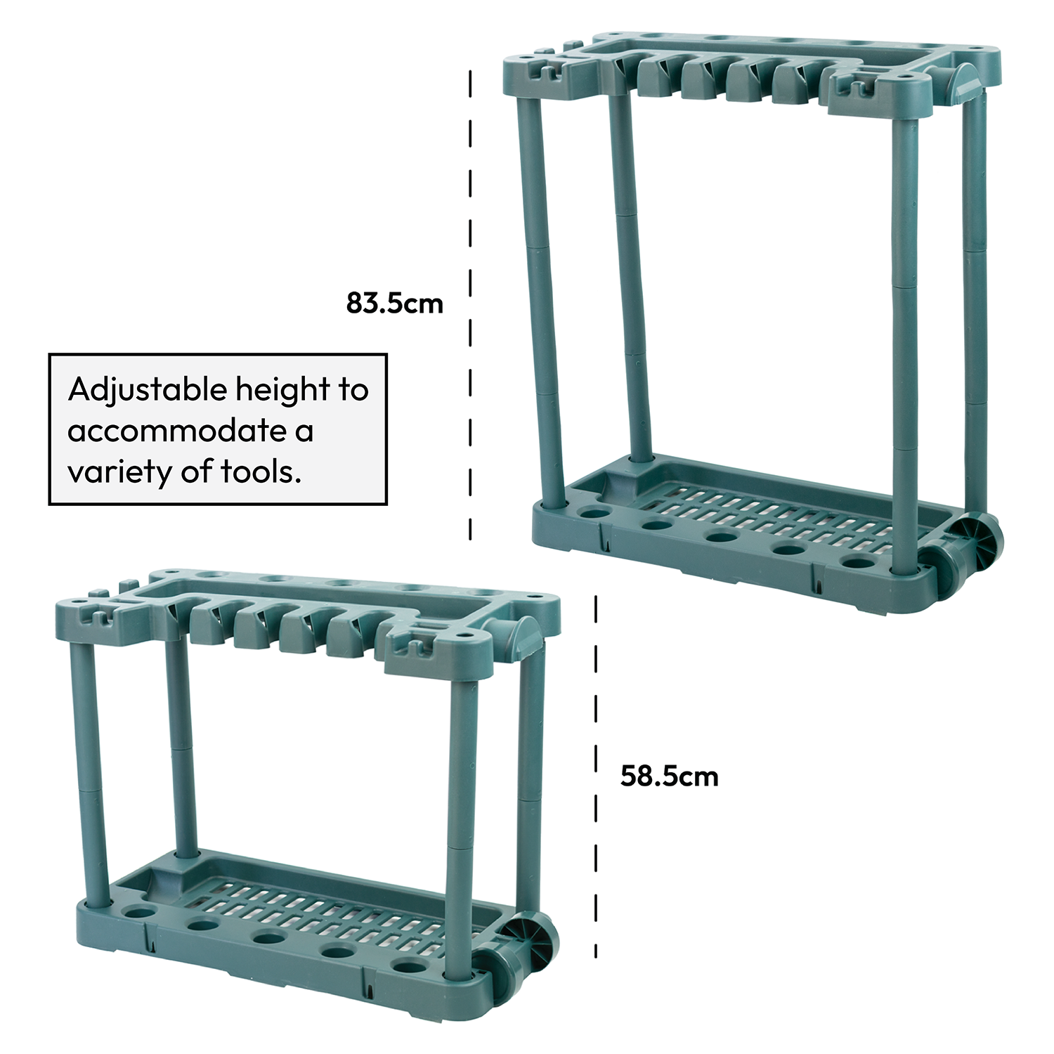 KCT Garden Tool Rack Trolley with Wheels