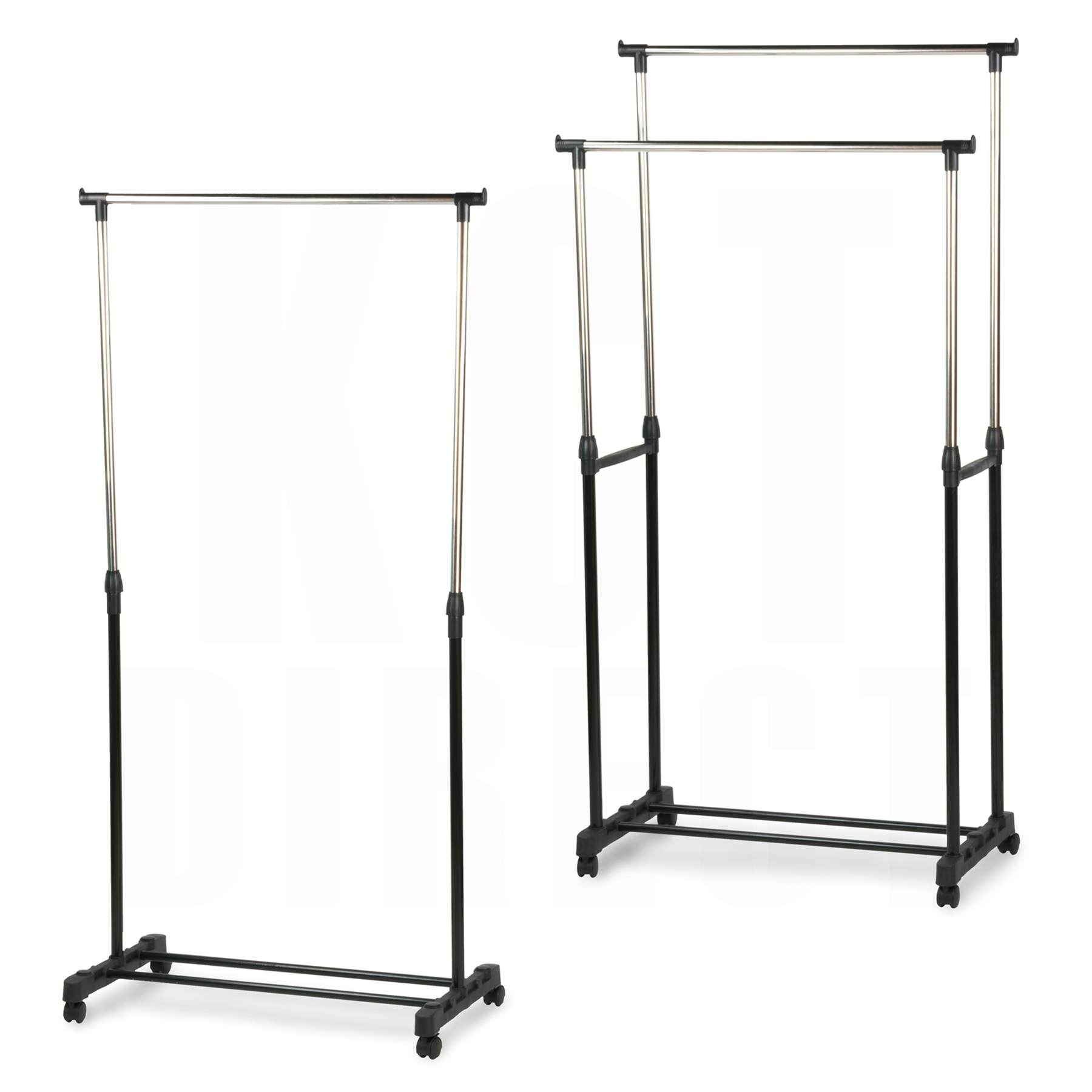 KCT Adjustable Clothes Racks on Wheels