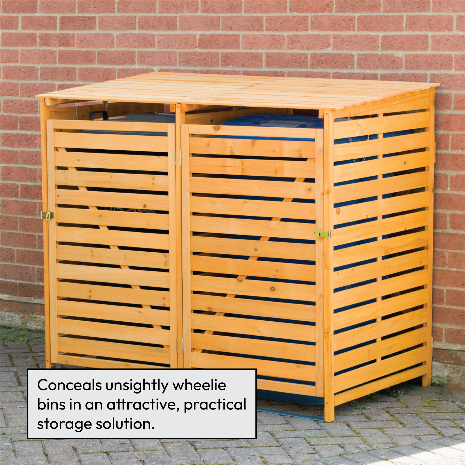KCT Double Wheelie Bin Store - 2 Pack