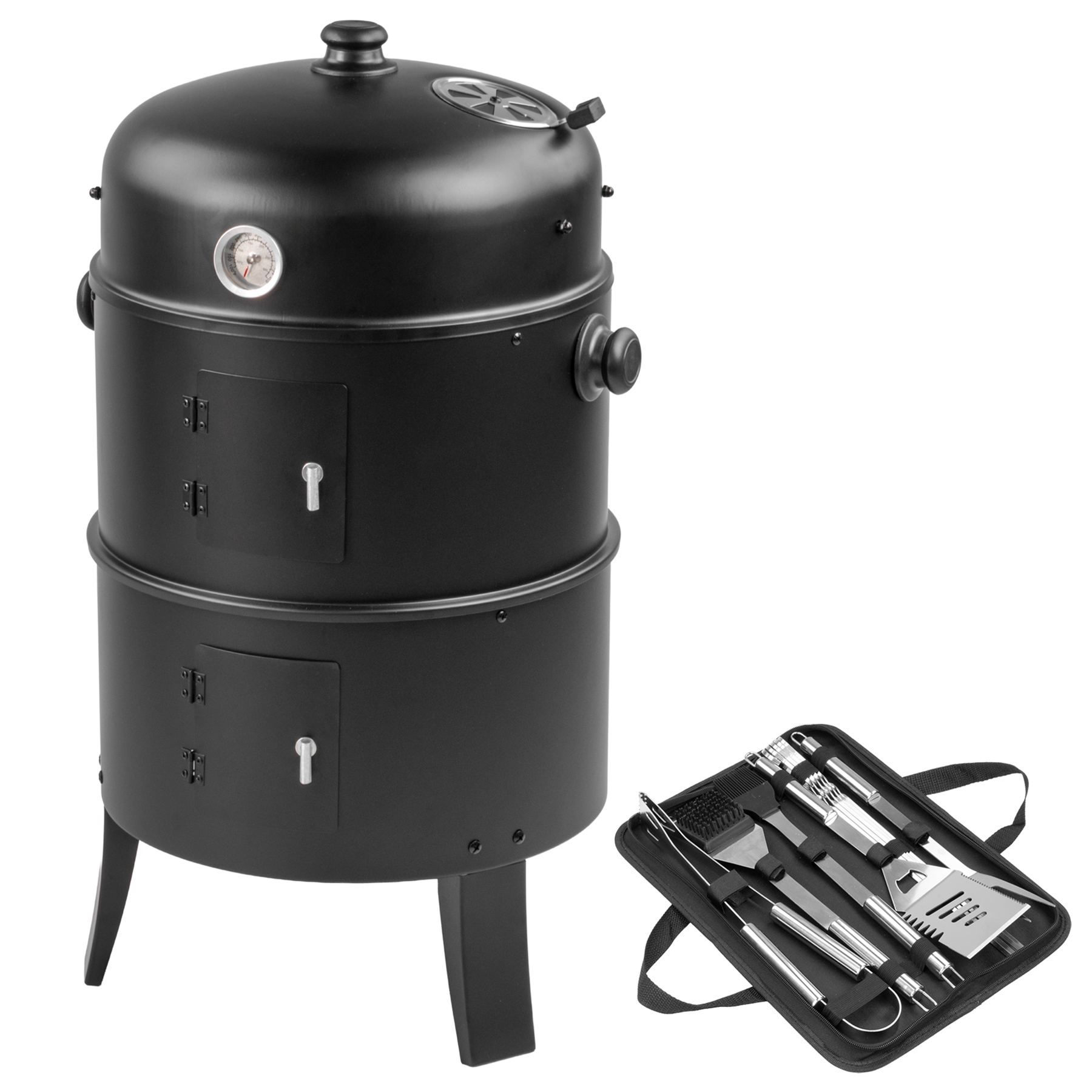 KCT Upright BBQ Smoker with Tool Set