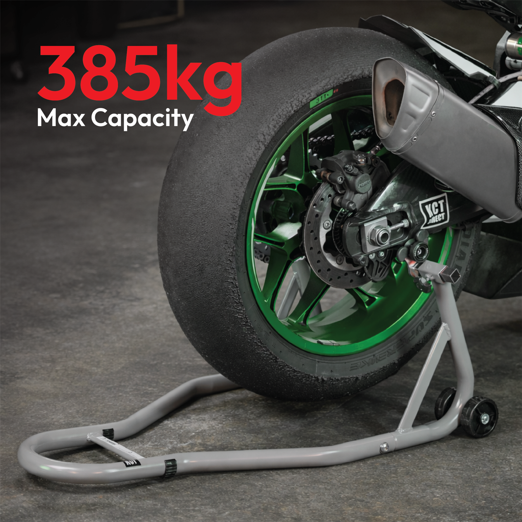 KCT Motorbike Rear Paddock Stand Spool Cradle