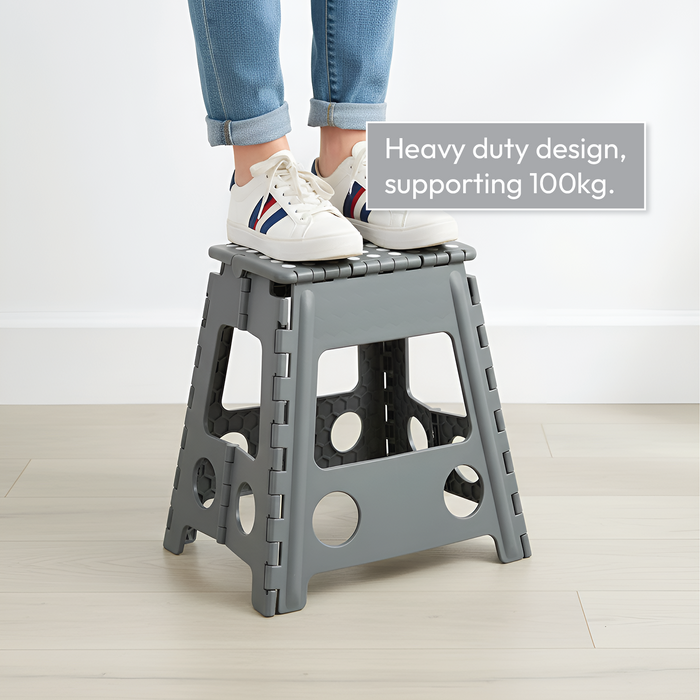 KCT Folding Multi Purpose Household Foldaway Step Stool Grey