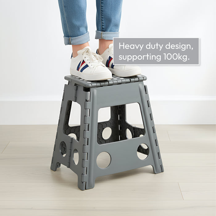KCT Folding Multi Purpose Household Foldaway Step Stool Grey