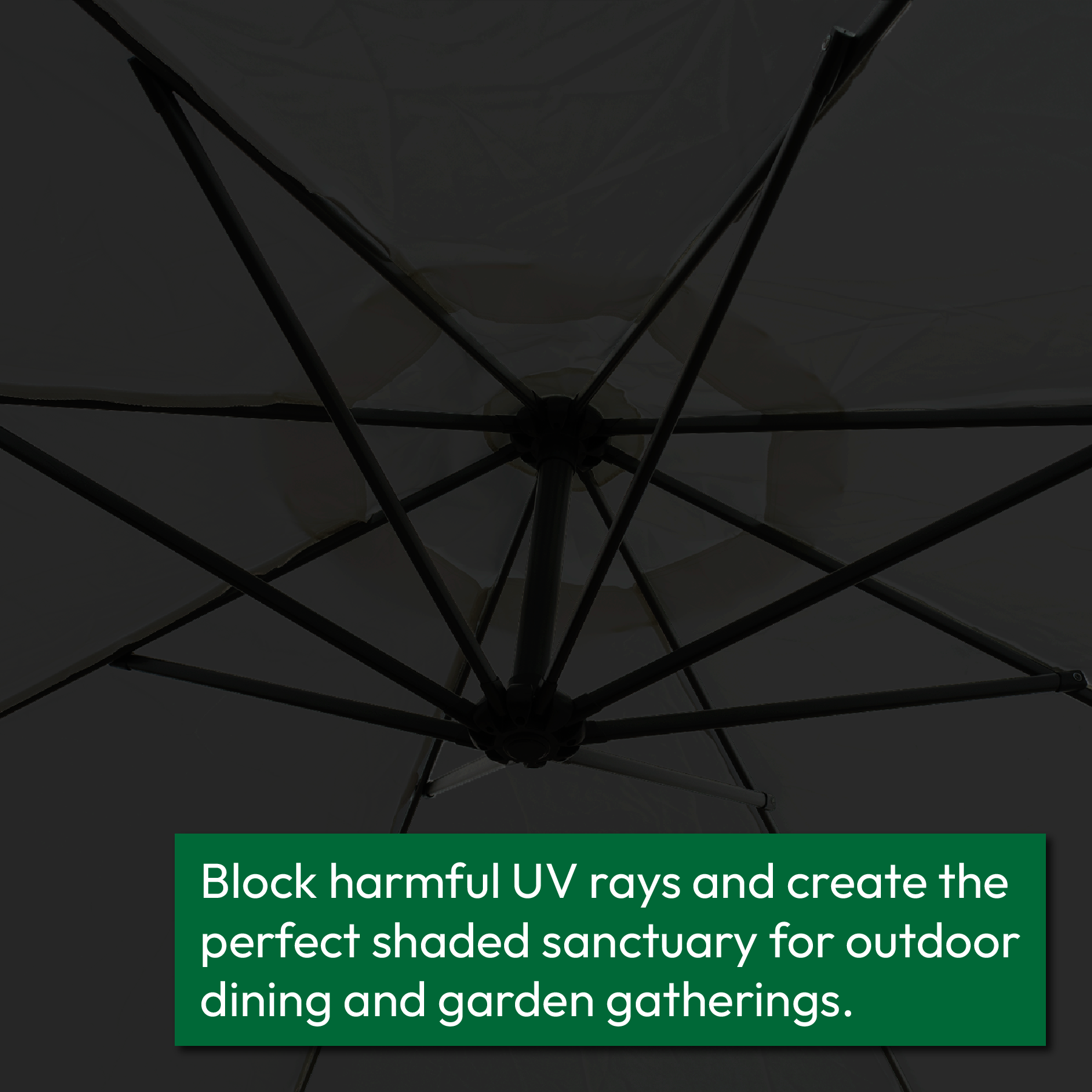 KCT 3m Large Cantilever Garden Parasols Only