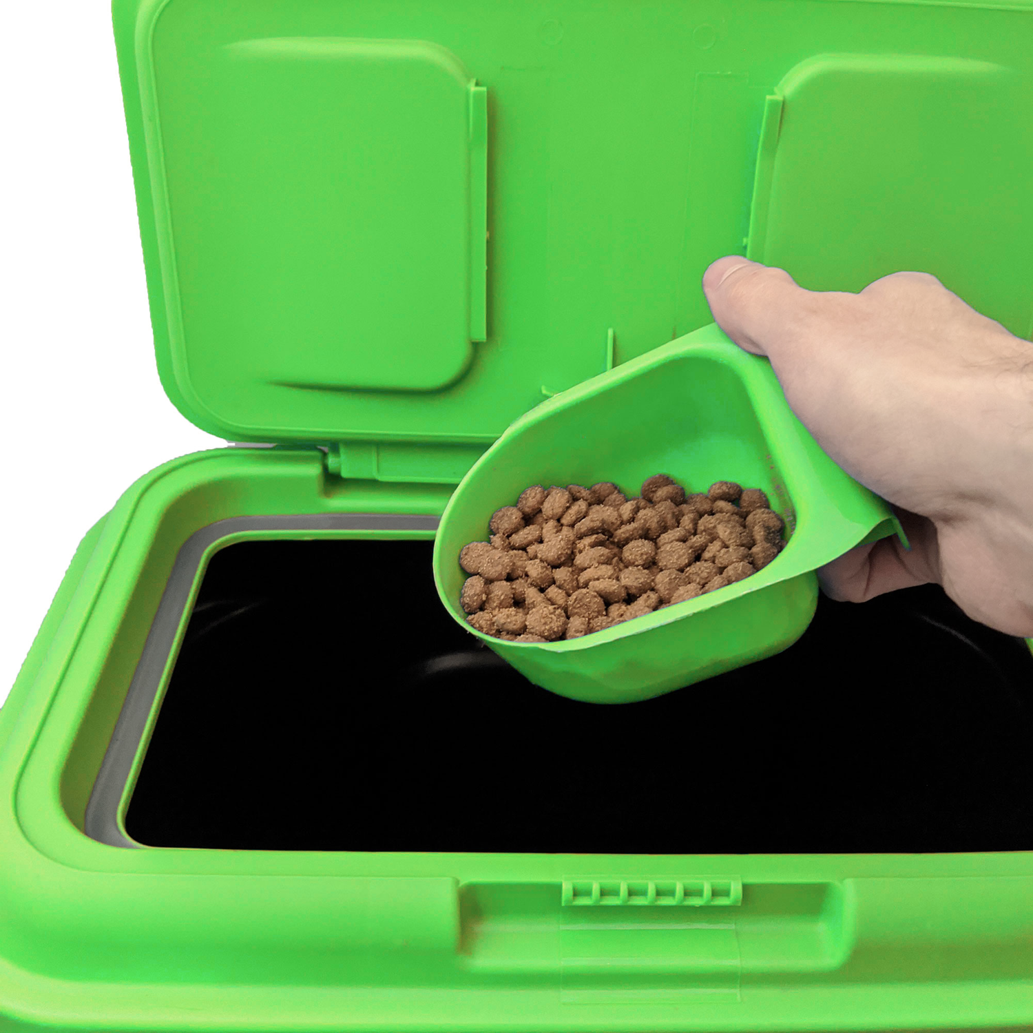 KCT 2 Pack 15L/7kg Pet Food Container - Green & Blue