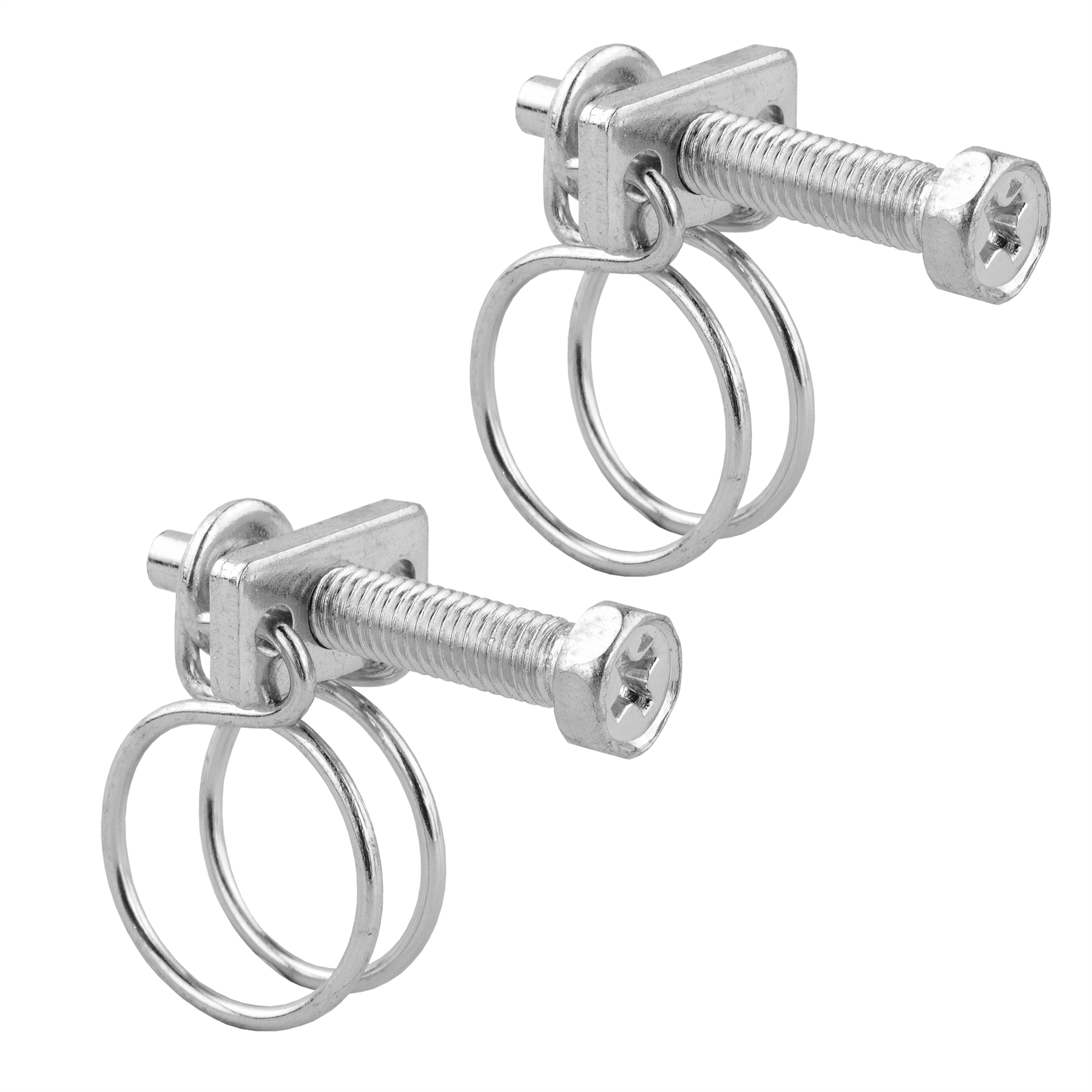 KCT Universal Double Wire Hose Clips Pipe Screw Clamps for All Types of Hose