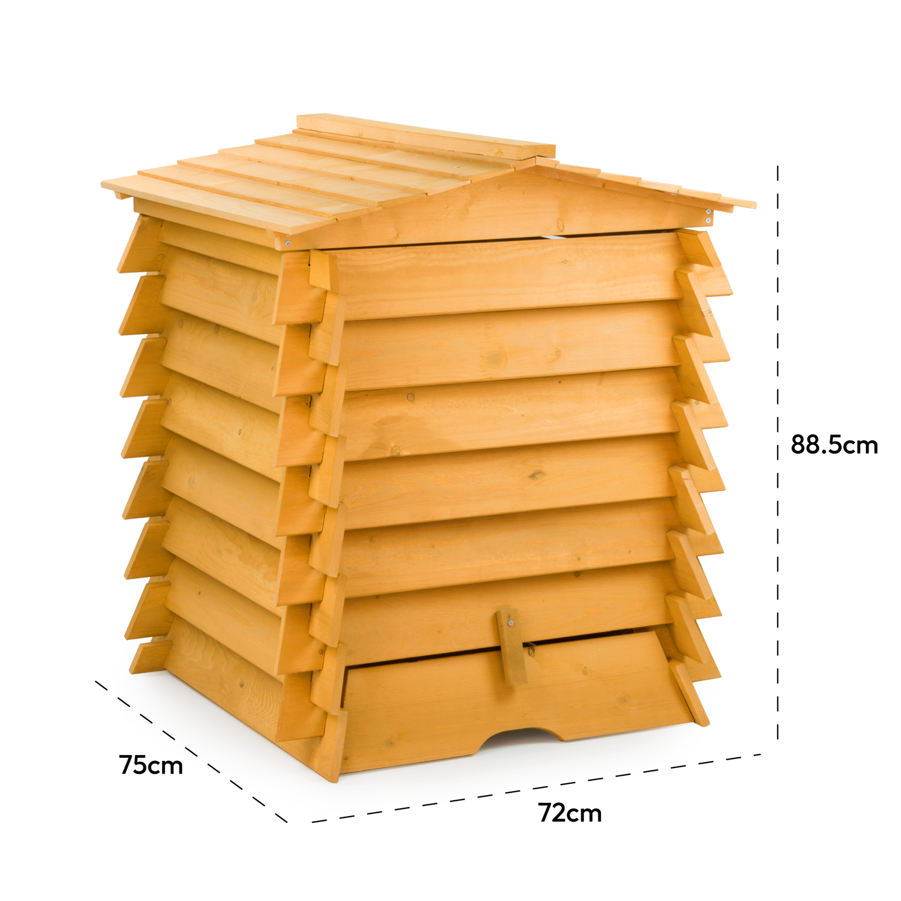 KCT Large Wooden Compost Bin - Beehive Design