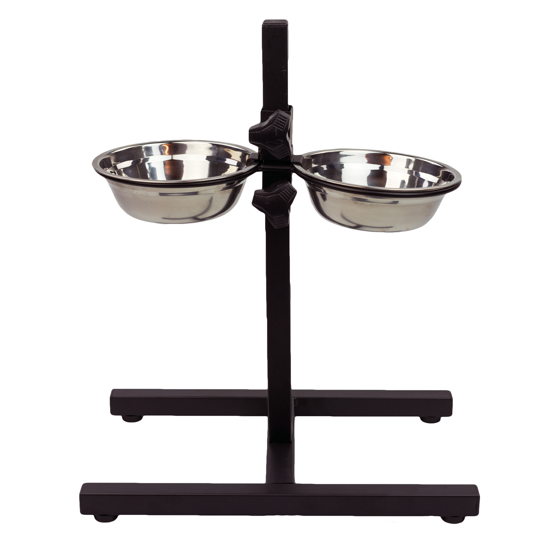 KCT Adjustable Height Pet Dog Feeding Stand with 2 Bowls - Medium
