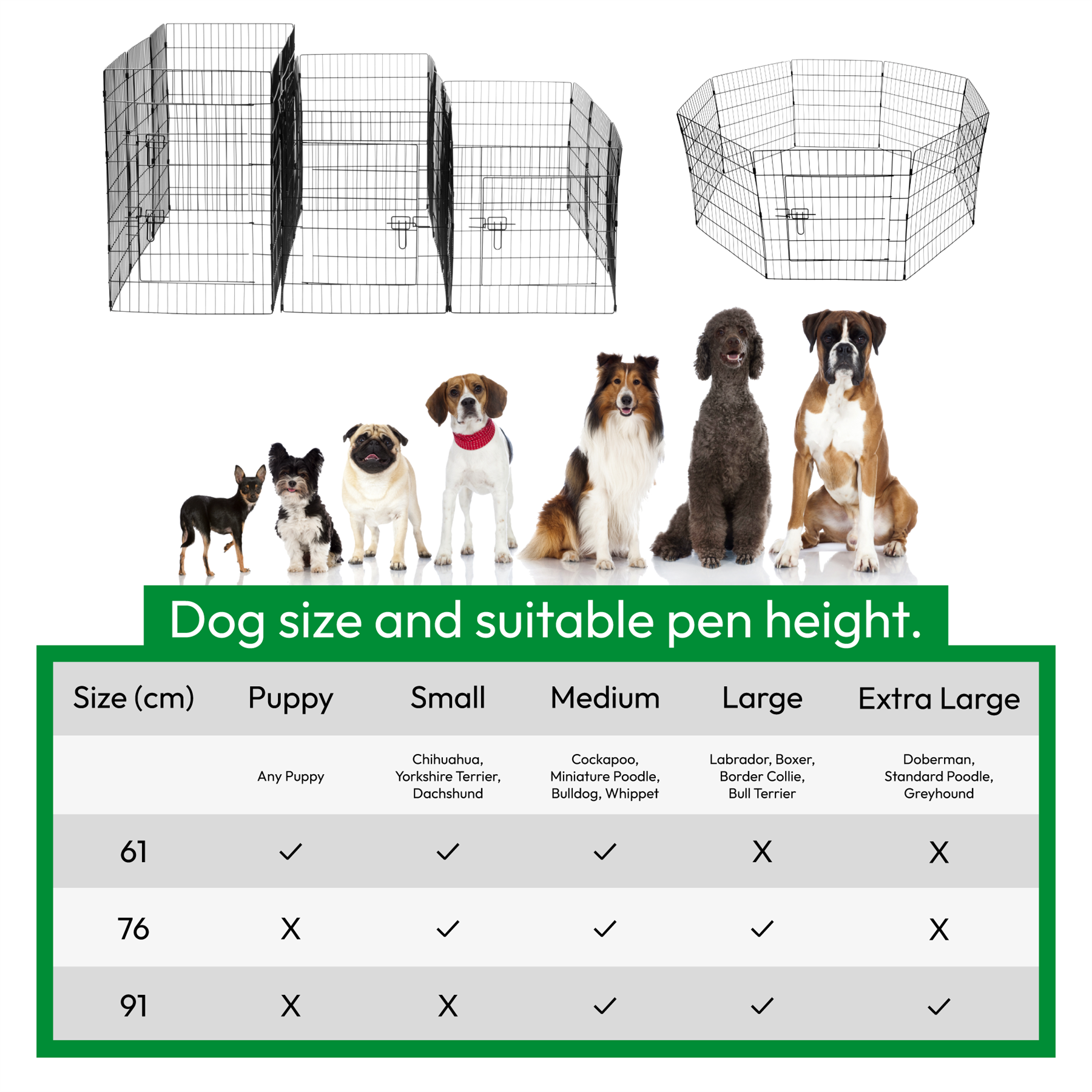 KCT Pet Play Pens- Portable Metal Pens or Run