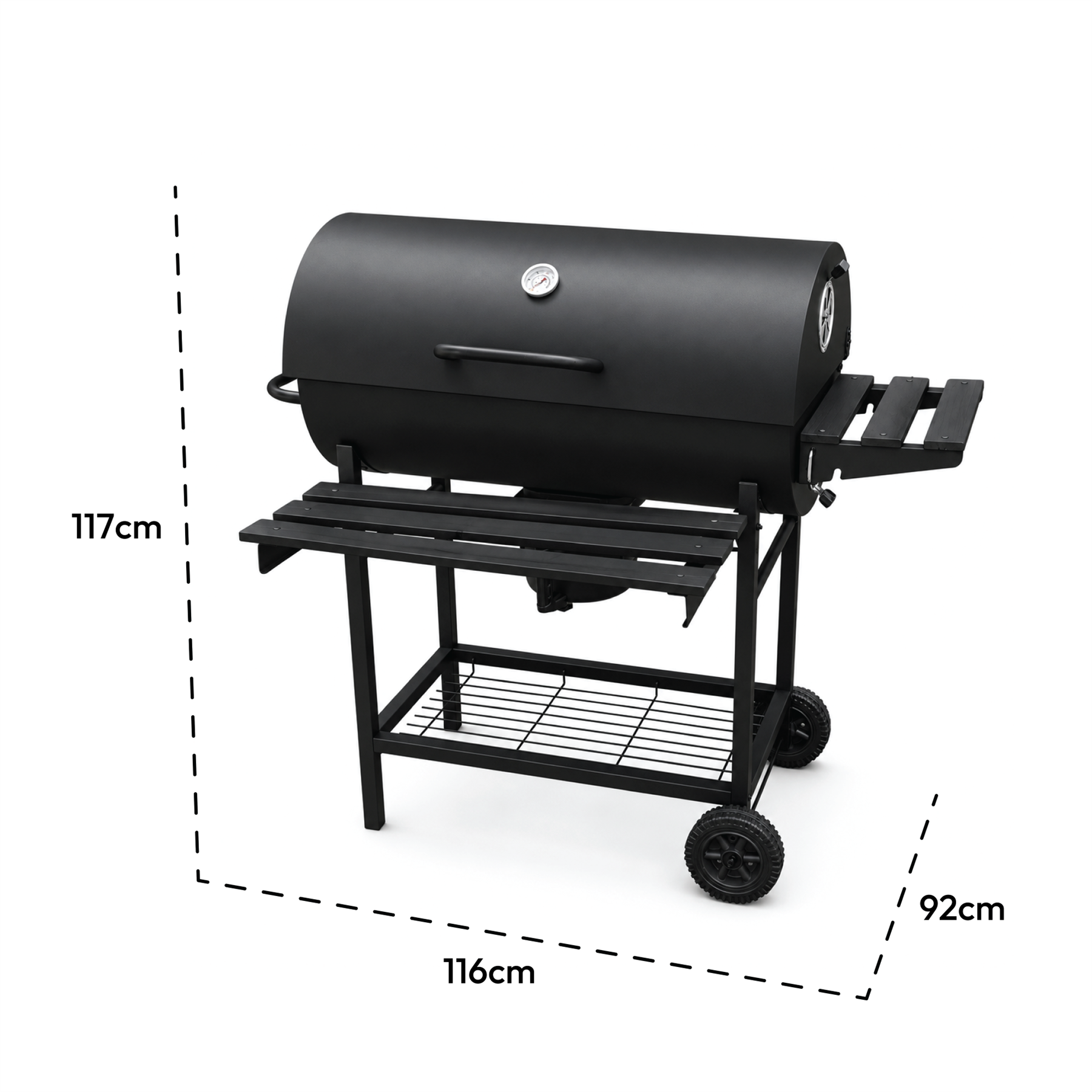 KCT Classic Barrel BBQ Grill & SmoSuker with Tool Set