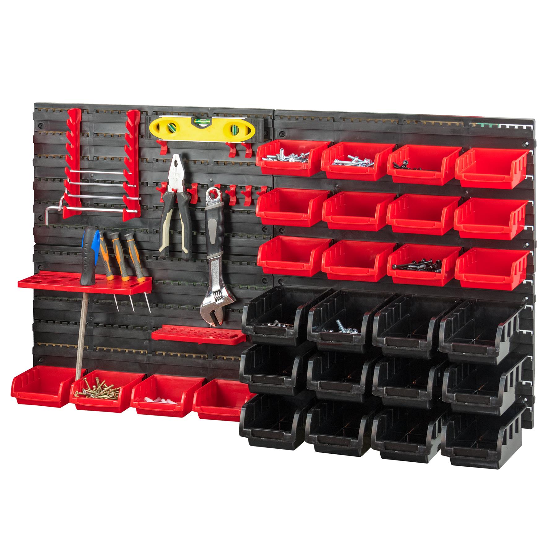 KCT 46pc Wall Mount Storage Bin Organiser