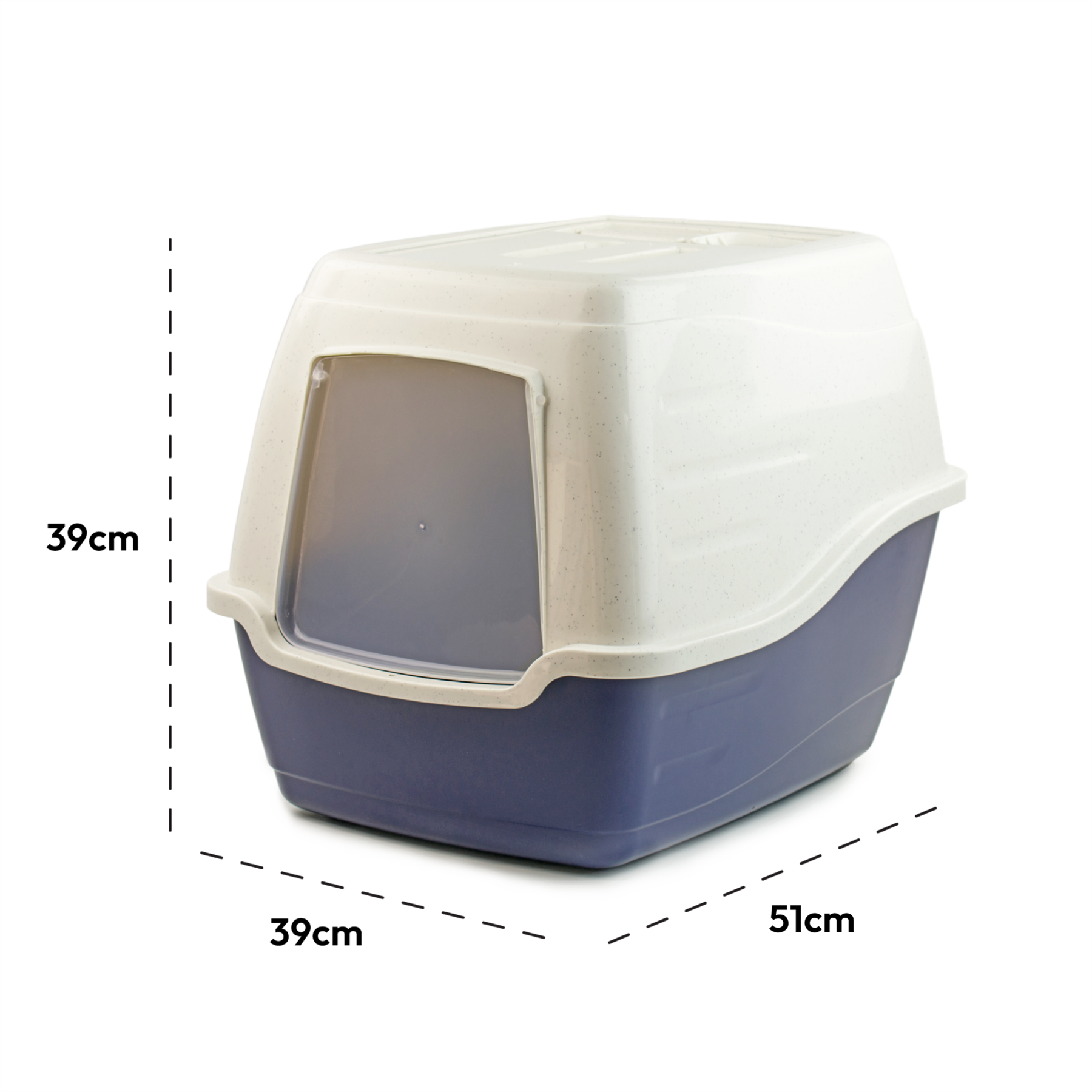 KCT Hooded Cat Litter Box/Tray - Blue