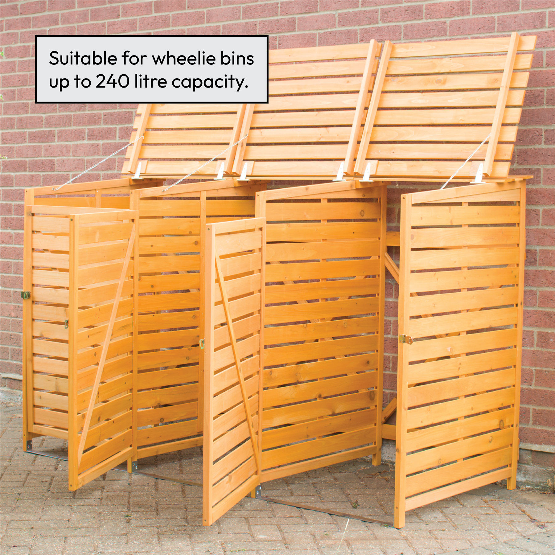 KCT Triple Wheelie Bin Storage Shed