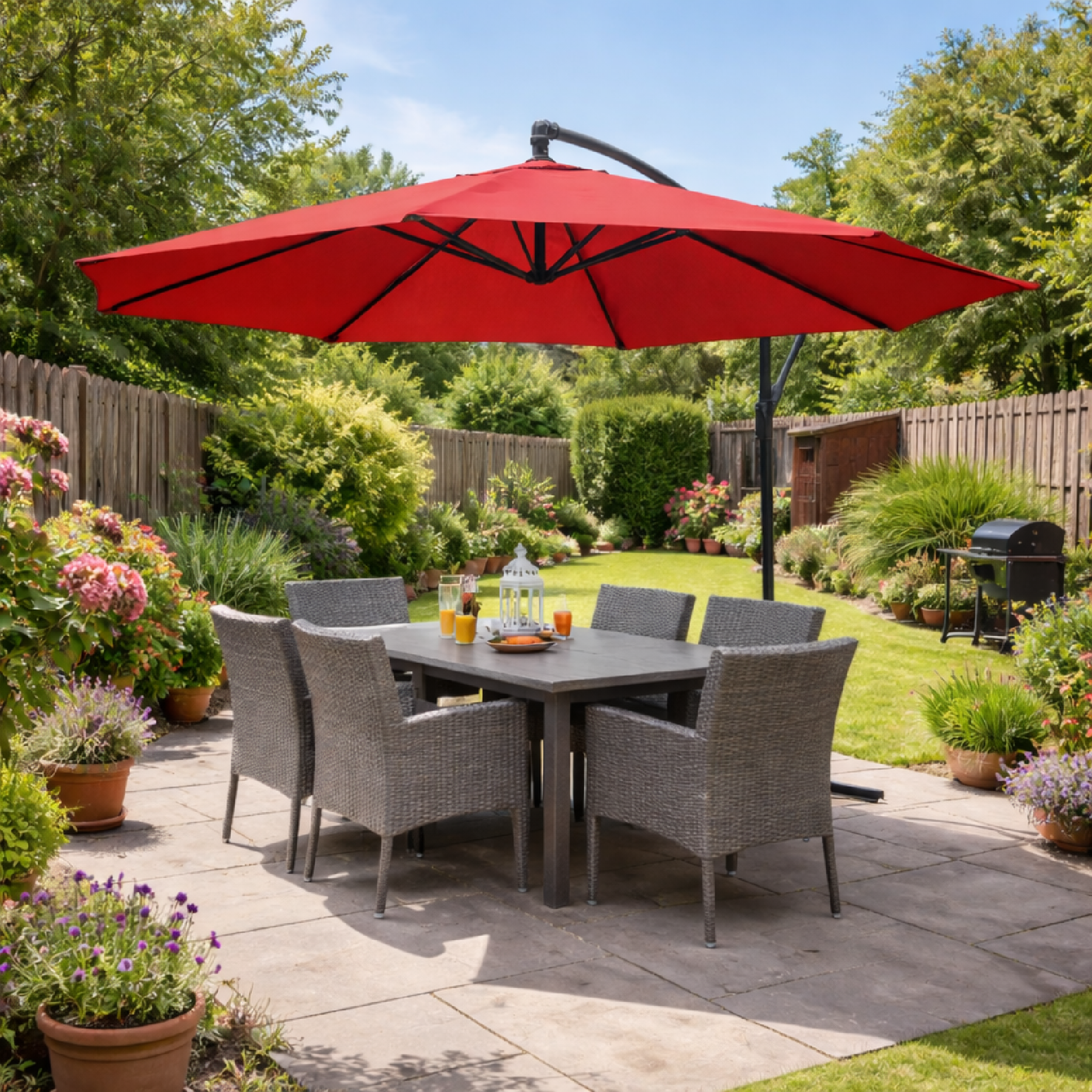 KCT 3m Large Cantilever Garden Parasols Only
