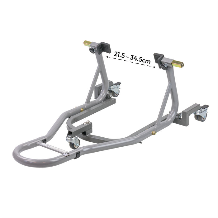 KCT Heavy Duty Front Paddock & Rear Stands with Dolly for Motorbike Maintenance