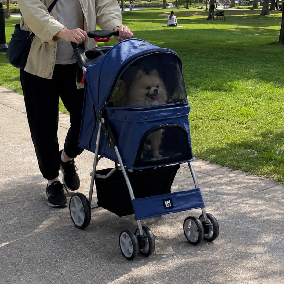 KCT Hooded Pet Stroller with Storage