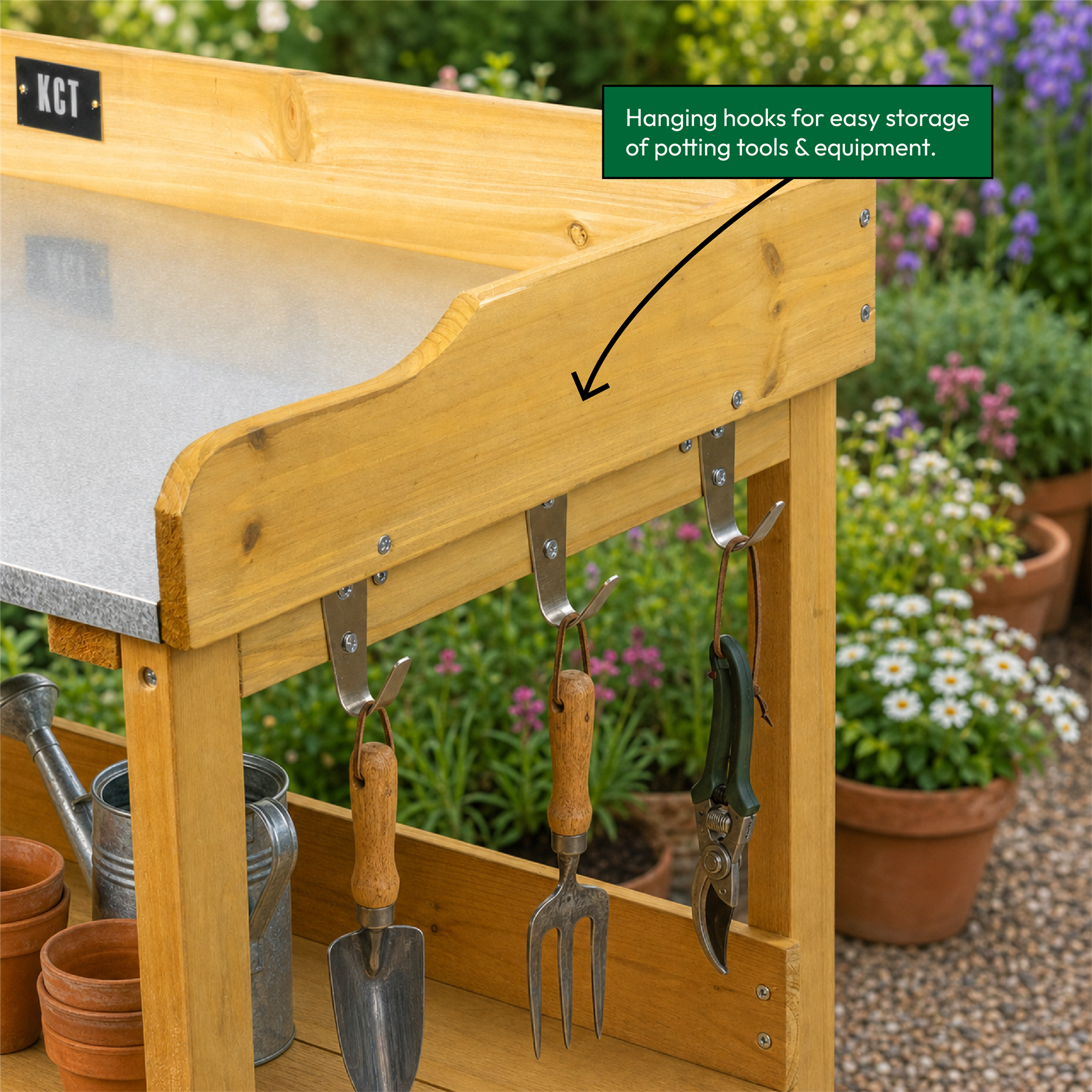 KCT 3 Tier Wooden Garden Potting Bench