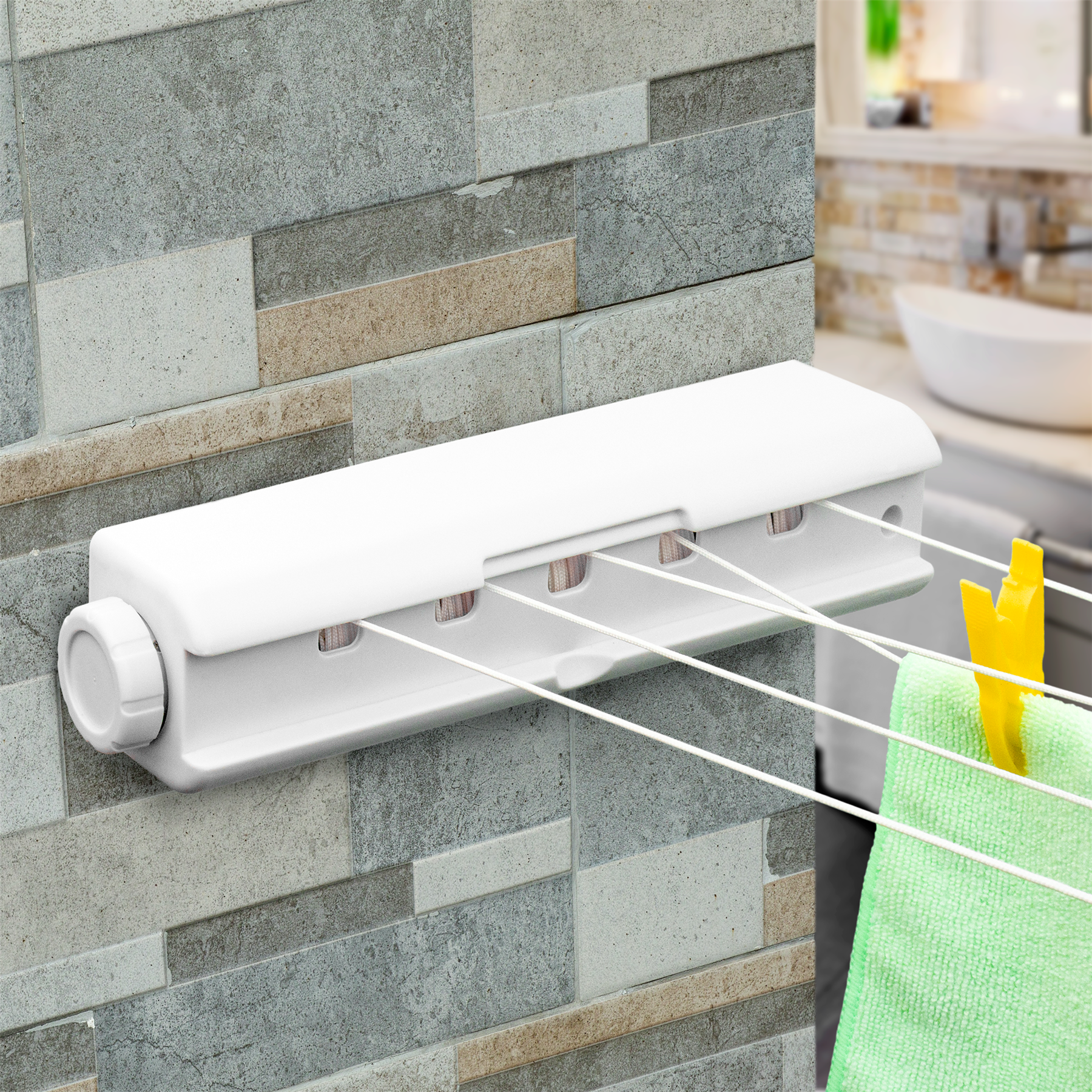 KCT Indoor 5 Line Retractable Washing Line