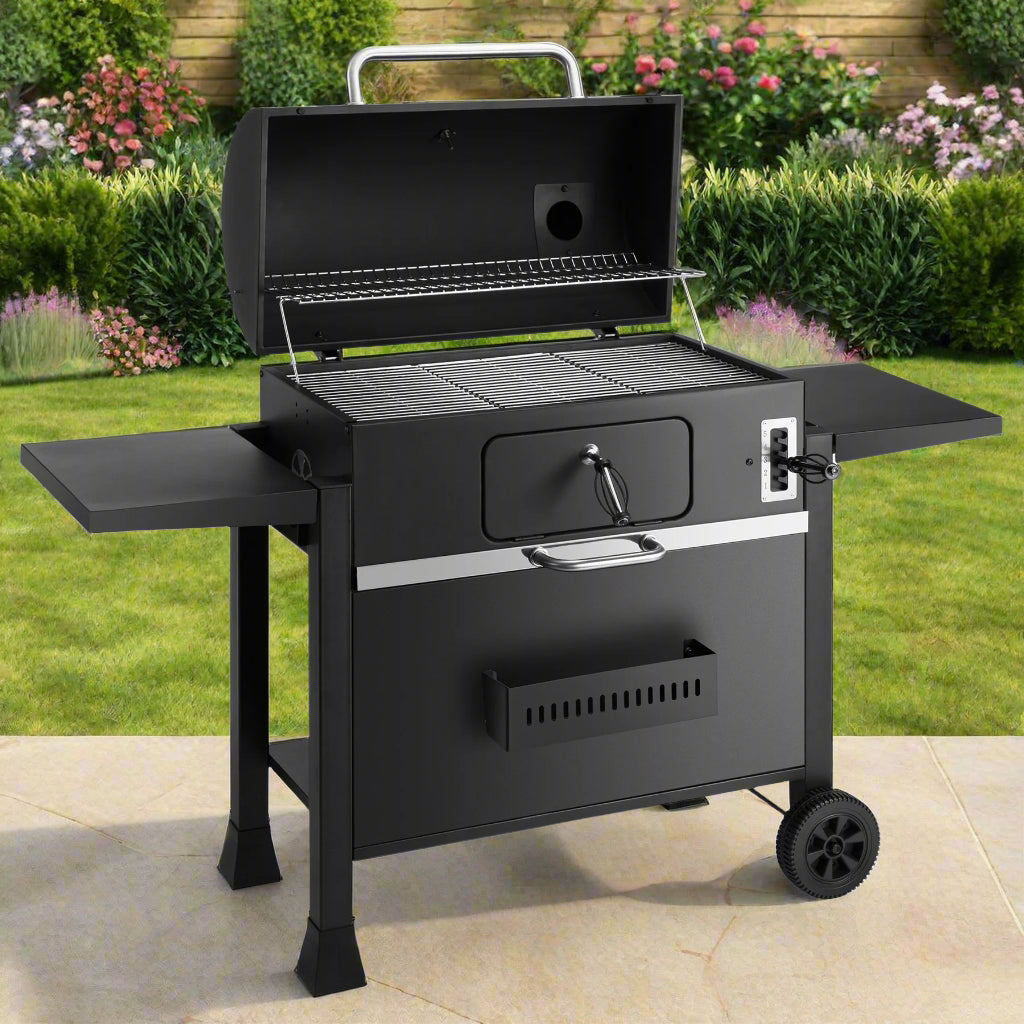 KCT XXL Charcoal BBQ Grill & Smoker