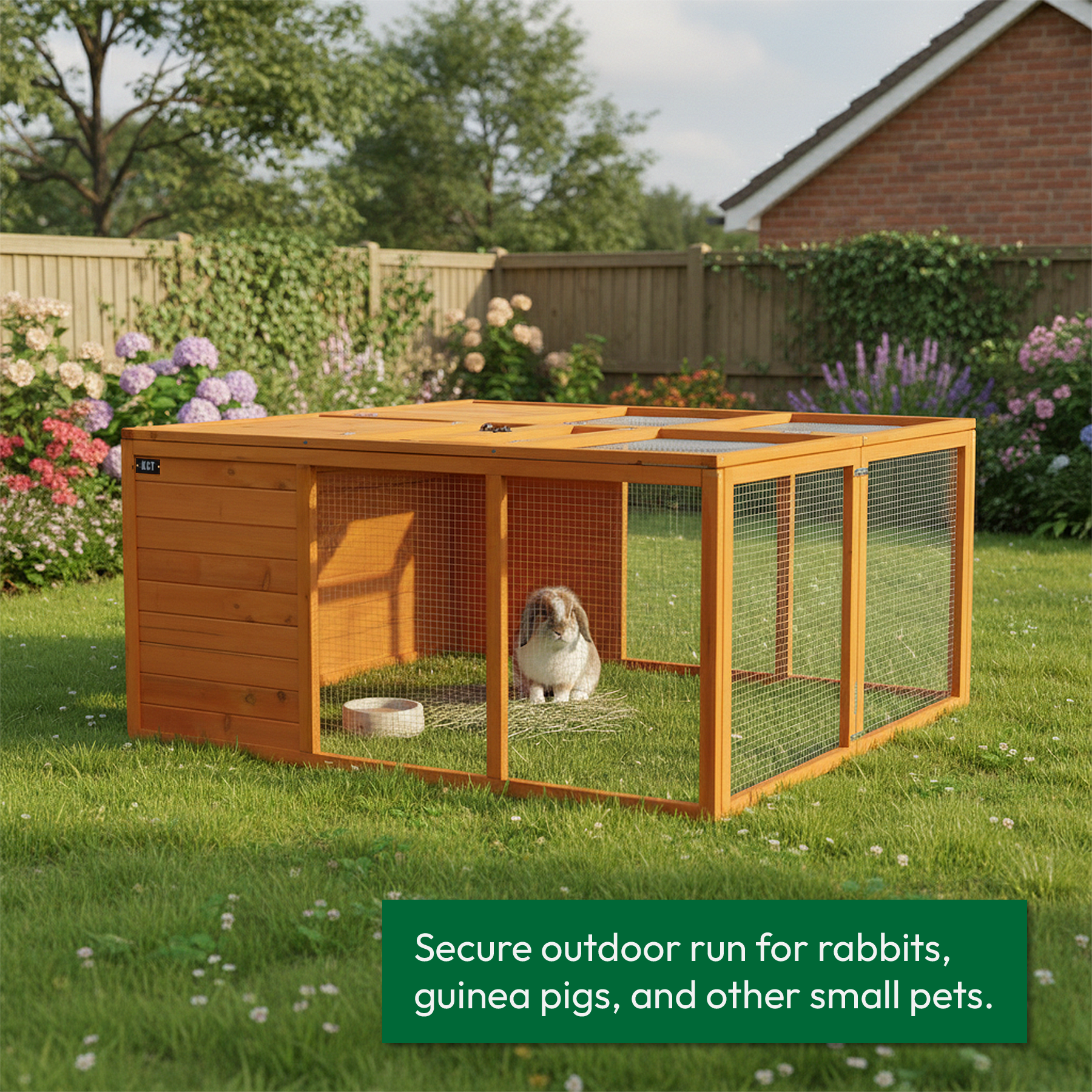 KCT 4x4 Square Wooden Rabbit Pet Run