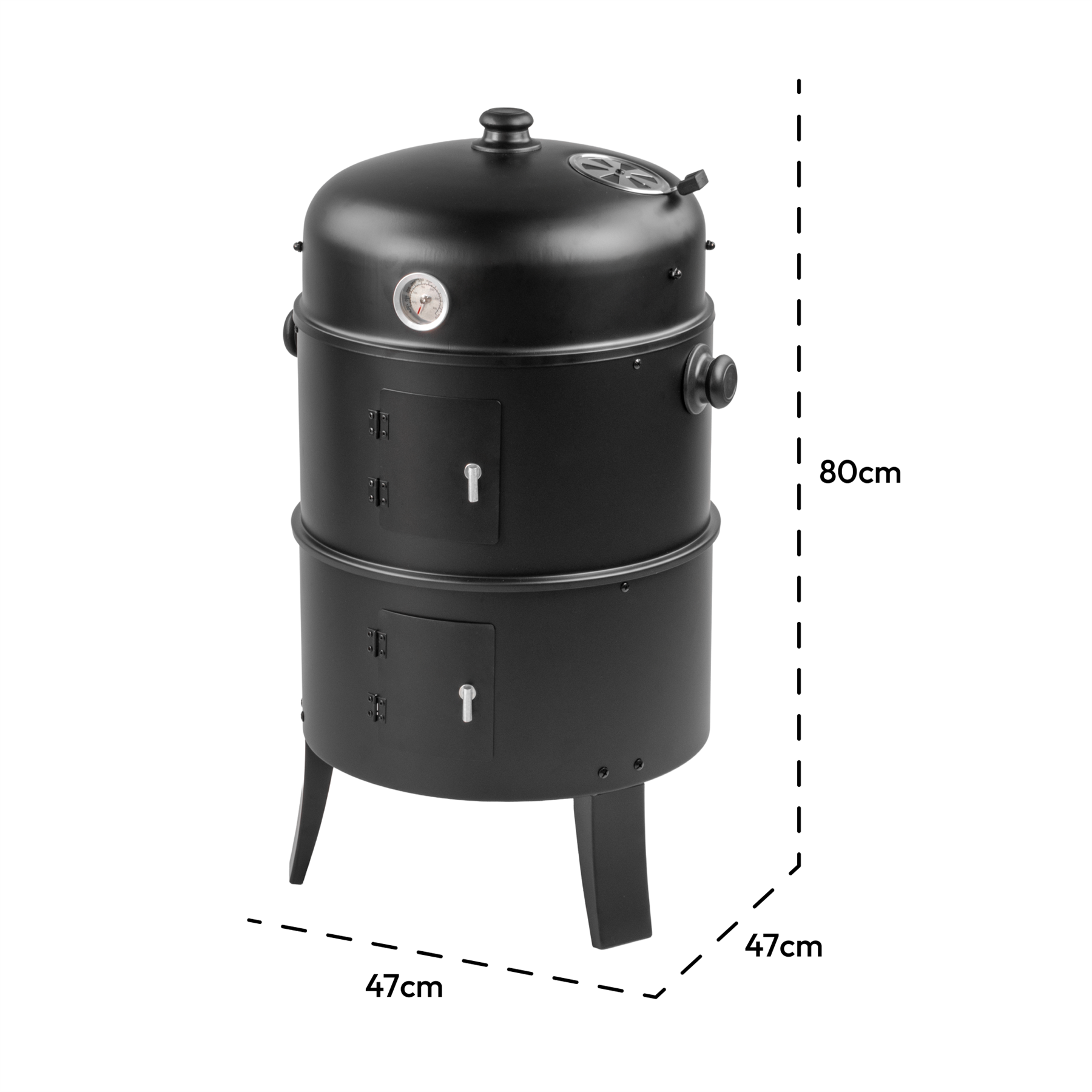 KCT 3 in 1 Upright BBQ Smoker and Grill