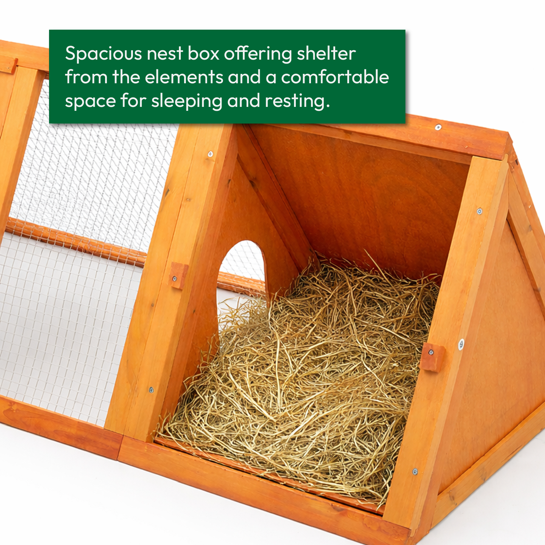 KCT Wooden Apex Roof Rabbit Pet Run