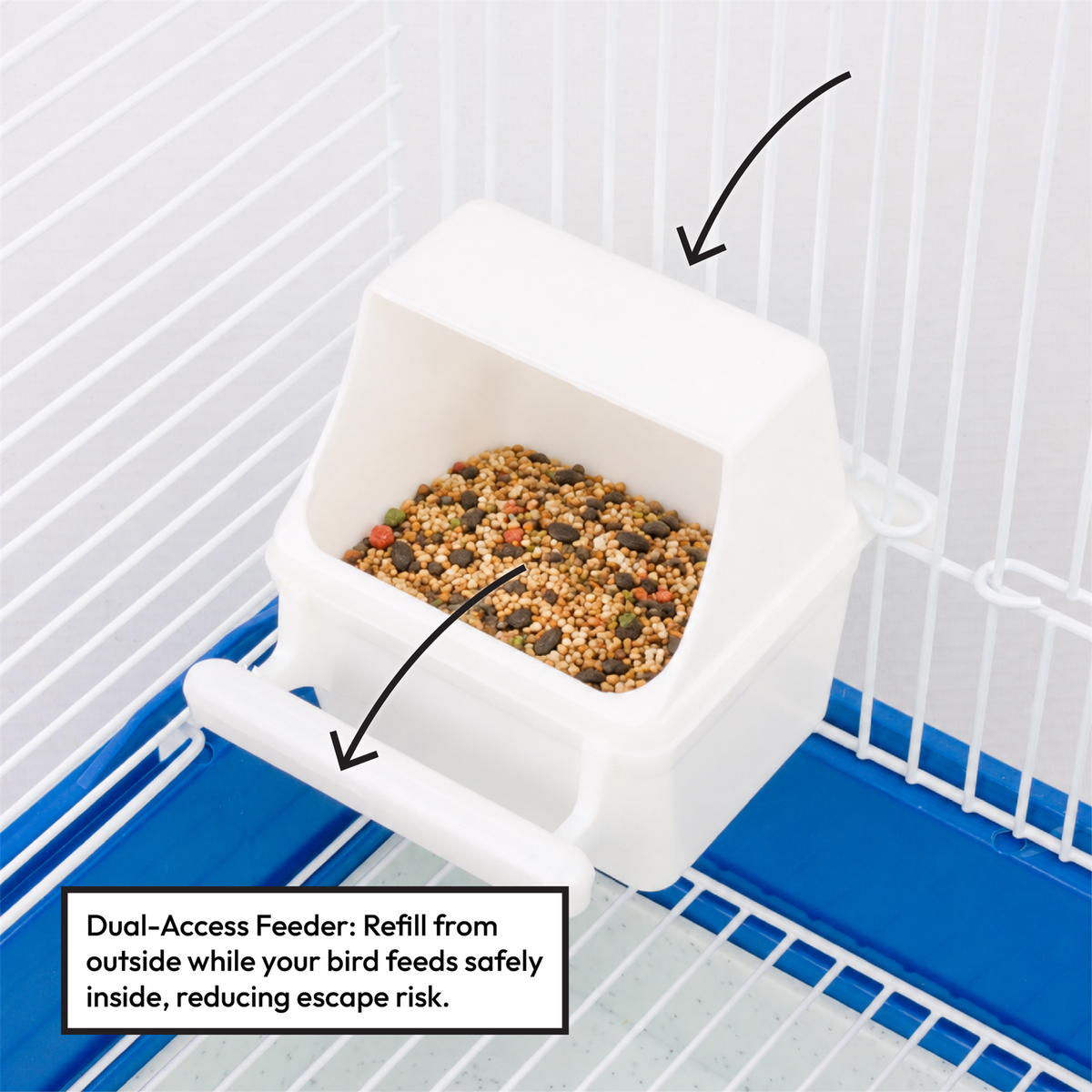 KCT Rosario Plus Small Exotic Bird Travel Cage - Blue