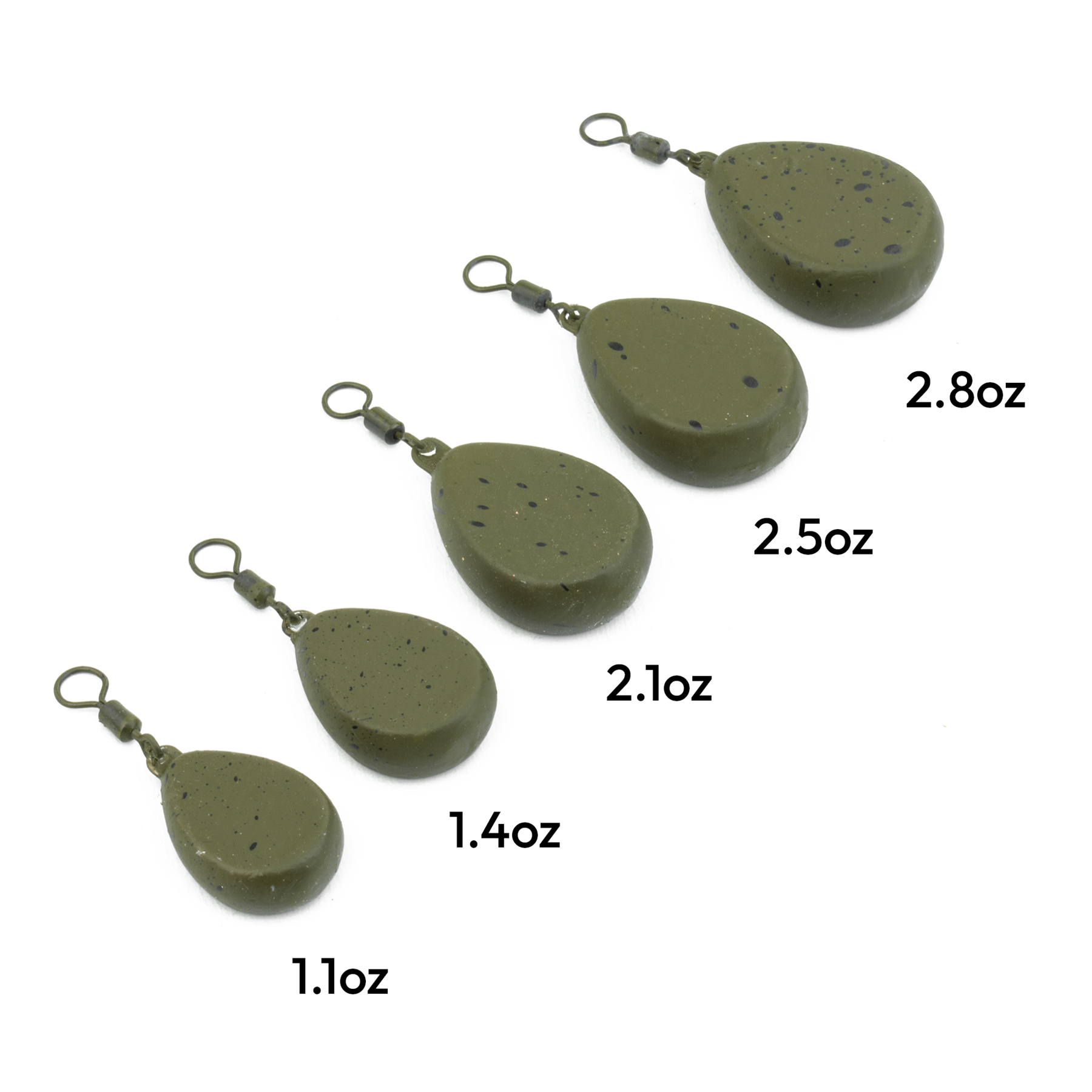KCT Flat Pear Lead Fishing Weights