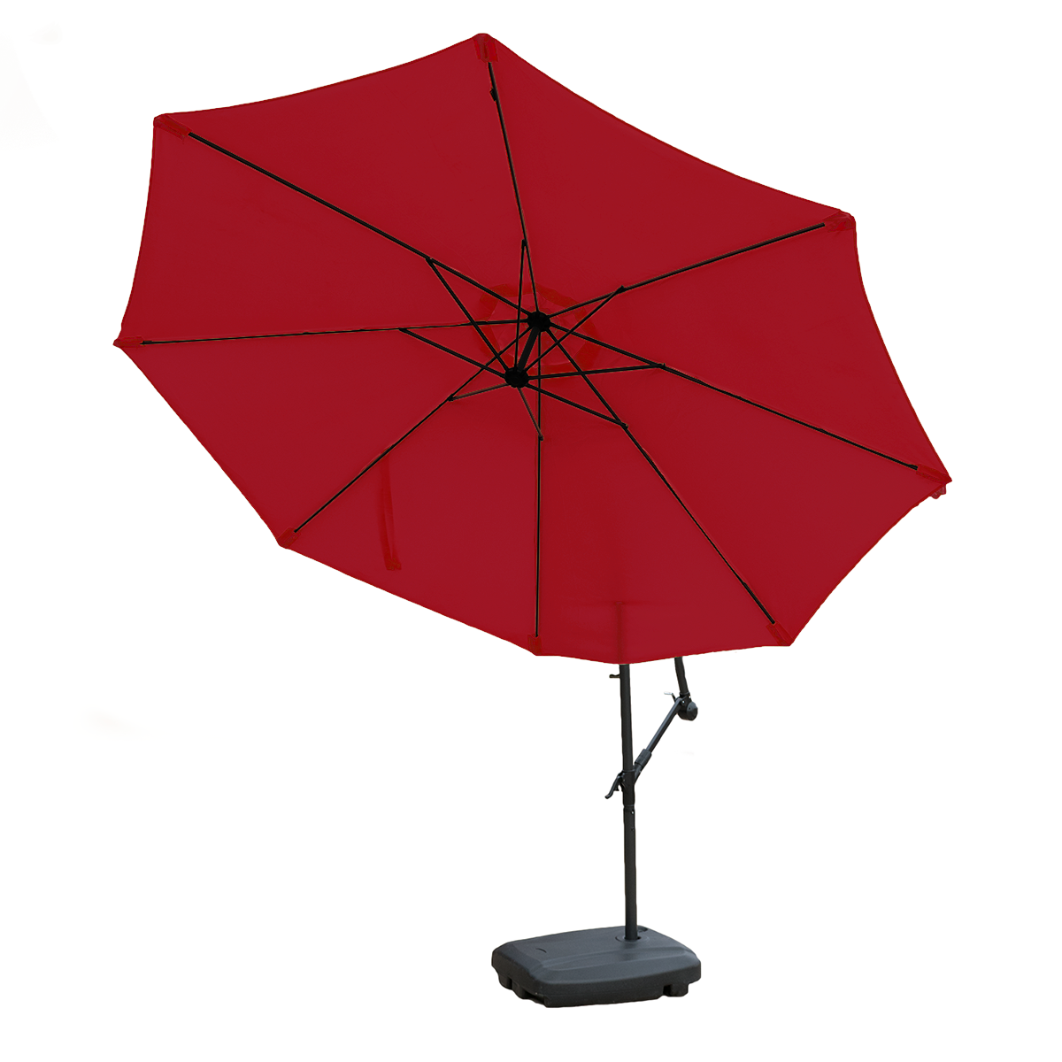 KCT 3m Large Cantilever Garden Parasols with Base and Cover Kit
