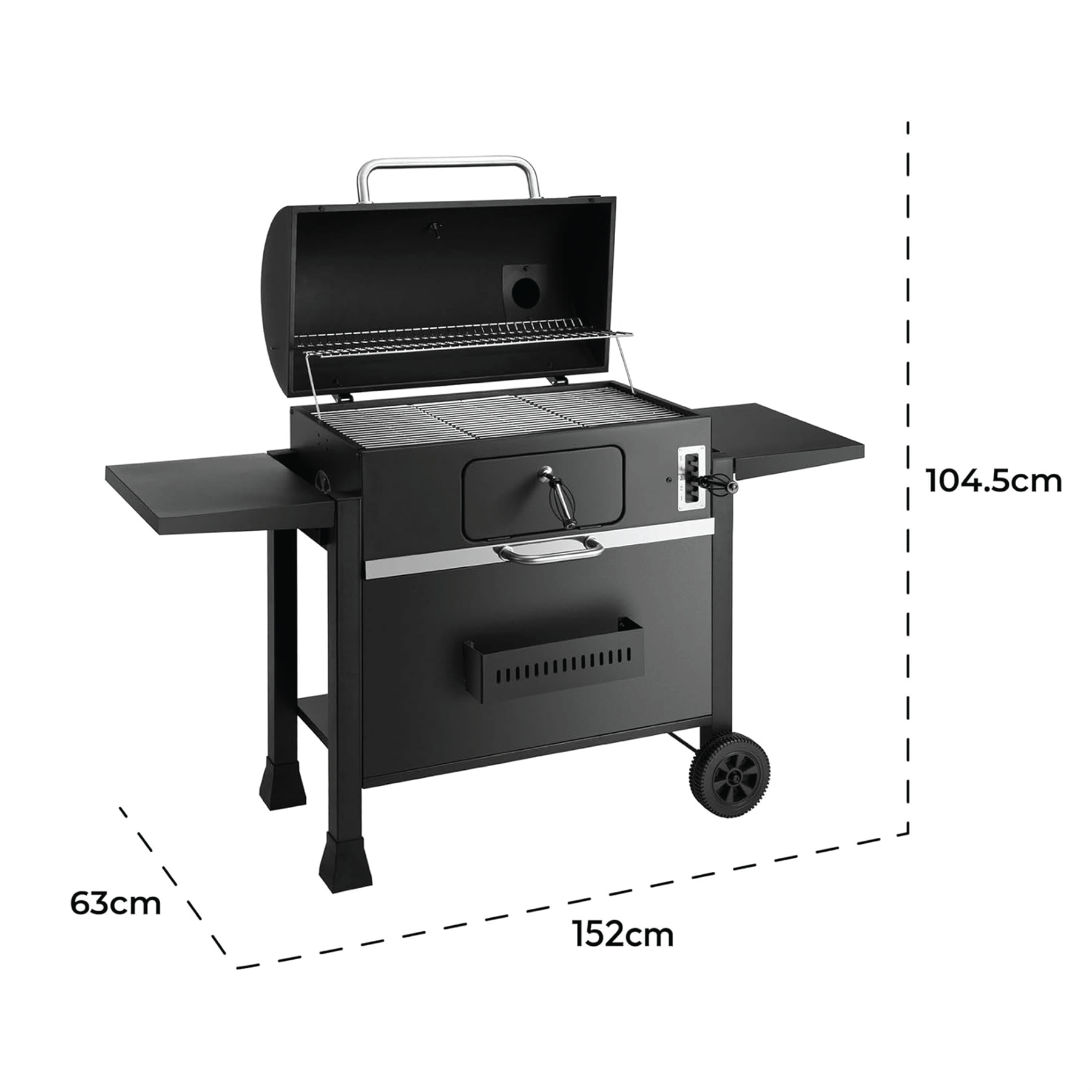 KCT XXL Charcoal BBQ Grill & Smoker