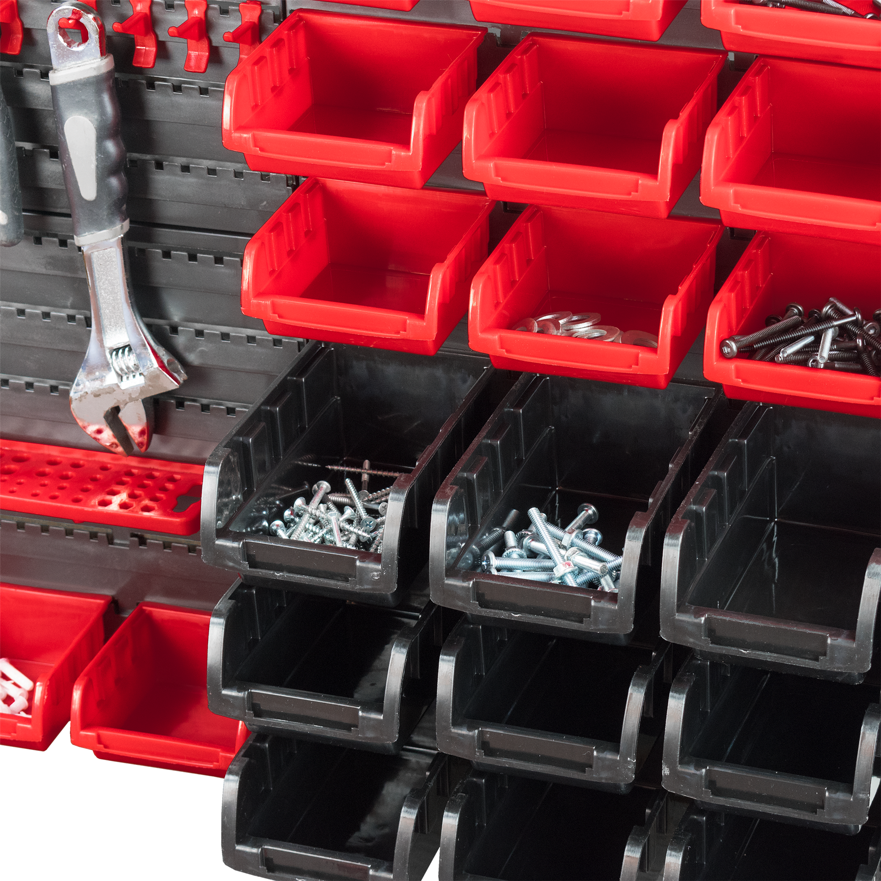 KCT 46pc Wall Mount Storage Bin Organiser