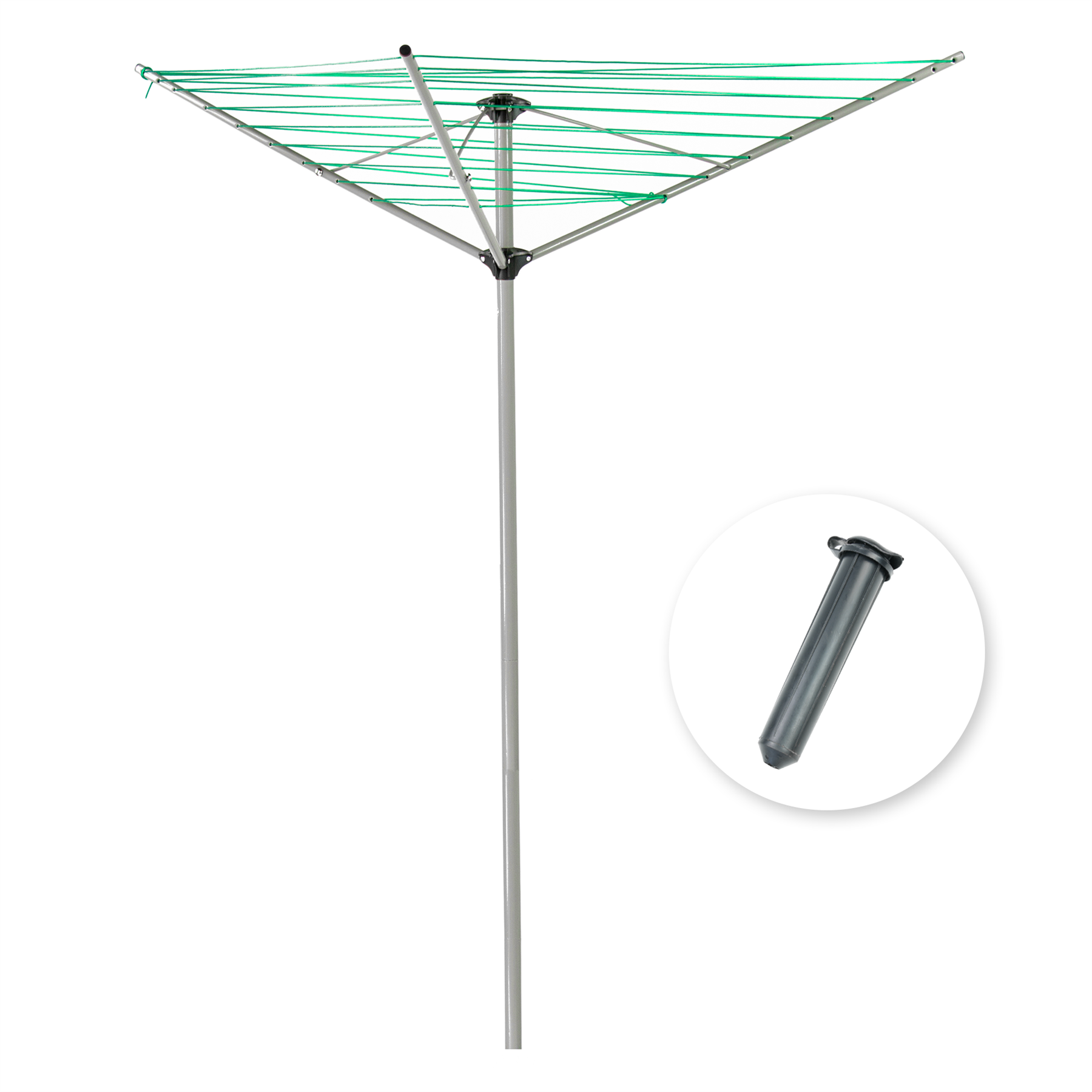 KCT 3 / 4 Arm Outdoor Rotary Washing Line Airers with Optional Covers
