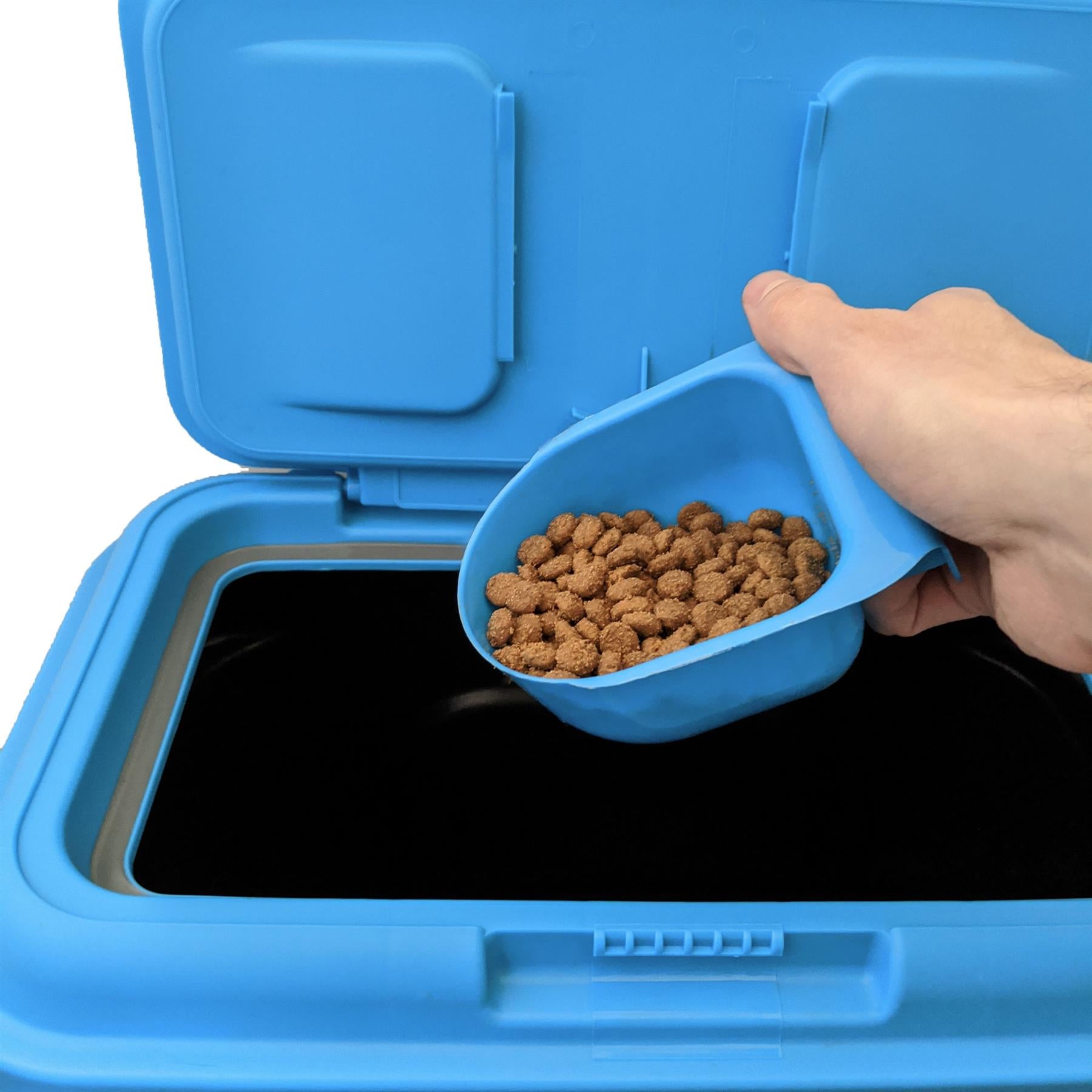 KCT 2 Pack 15L/7kg Pet Food Container - Green & Blue