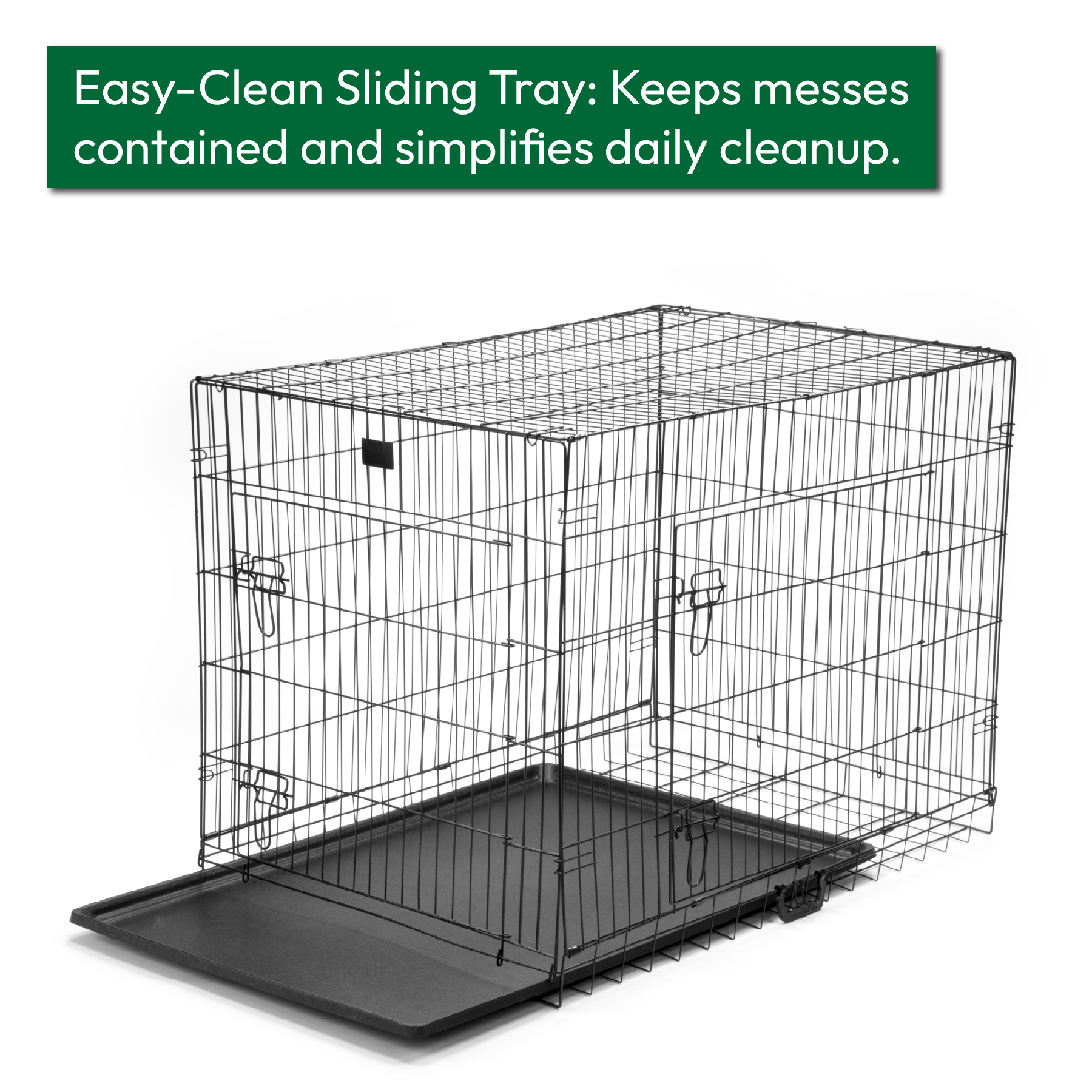 KCT Folding Pet Crates with Plastic Tray