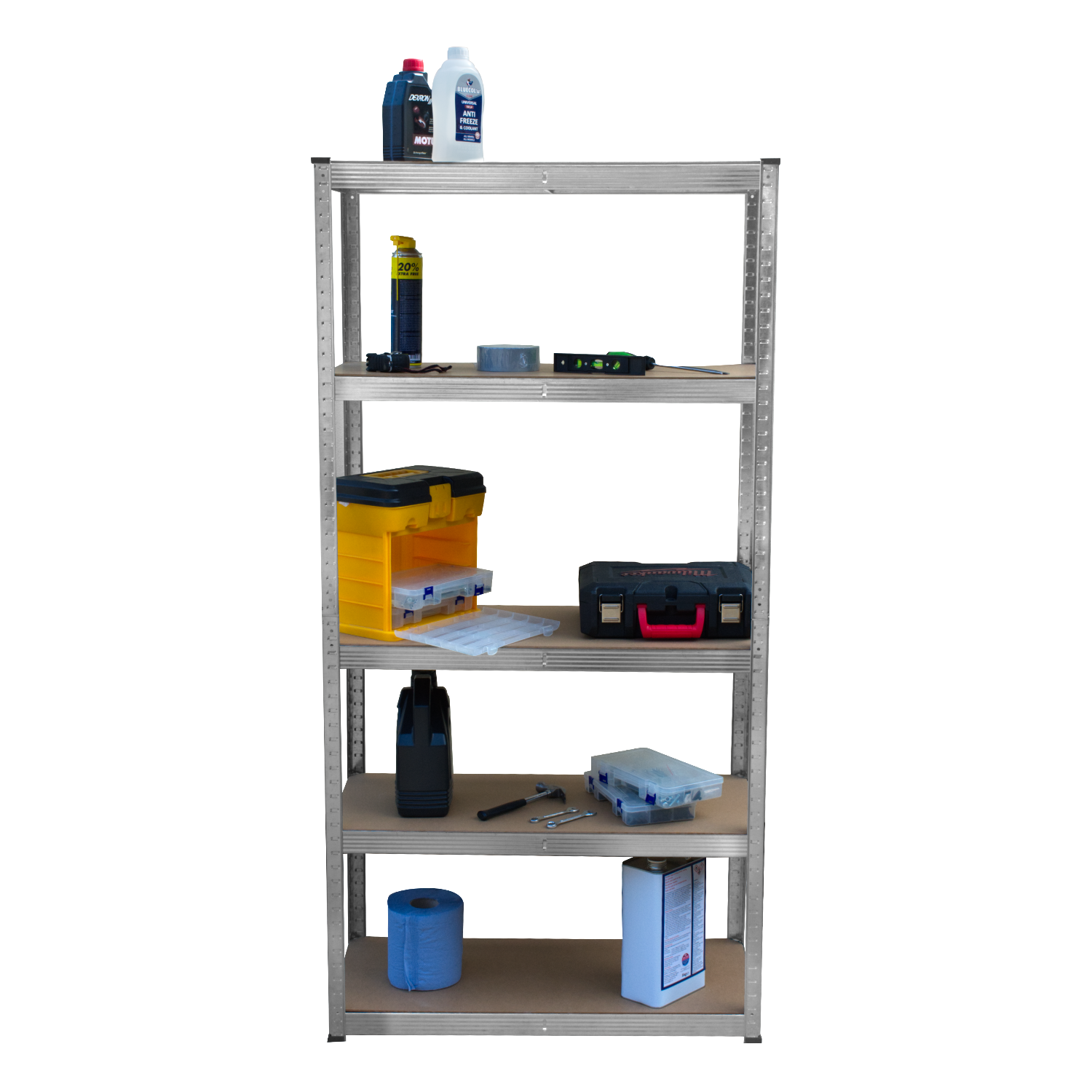 KCT 5 Tier Galvanised Metal Shelving Unit